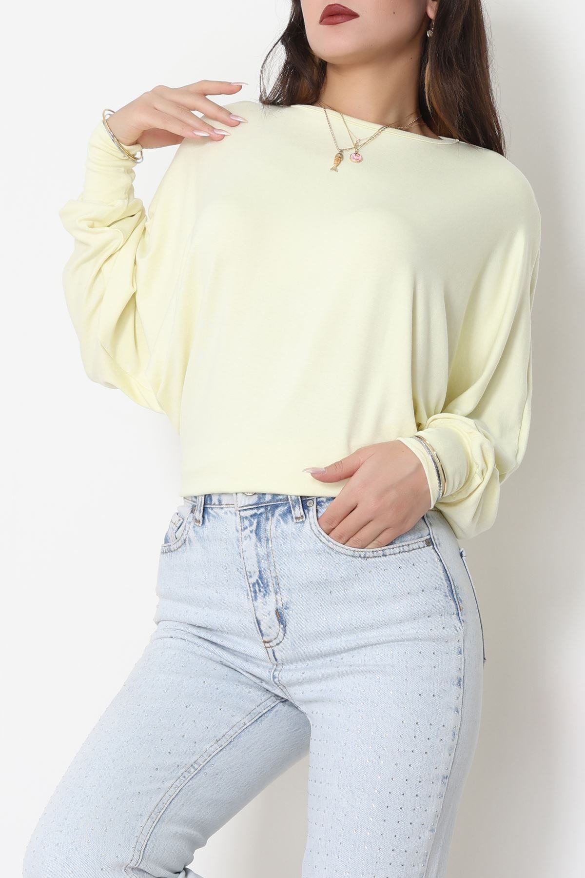 Yarasa Kol Salaş Bluz Sarı - 31740.2115.