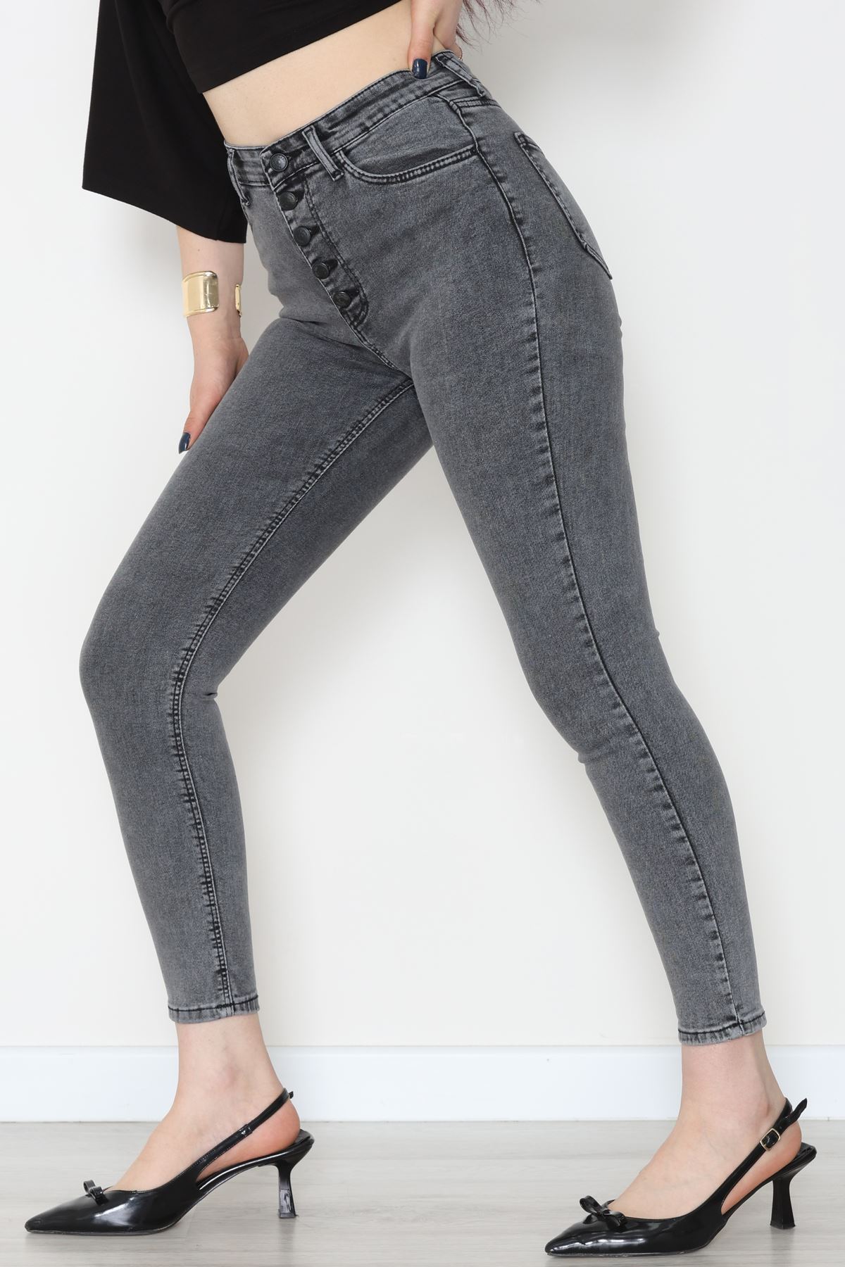 Dar Paça Kot Pantolon Füme - 42704.2121.