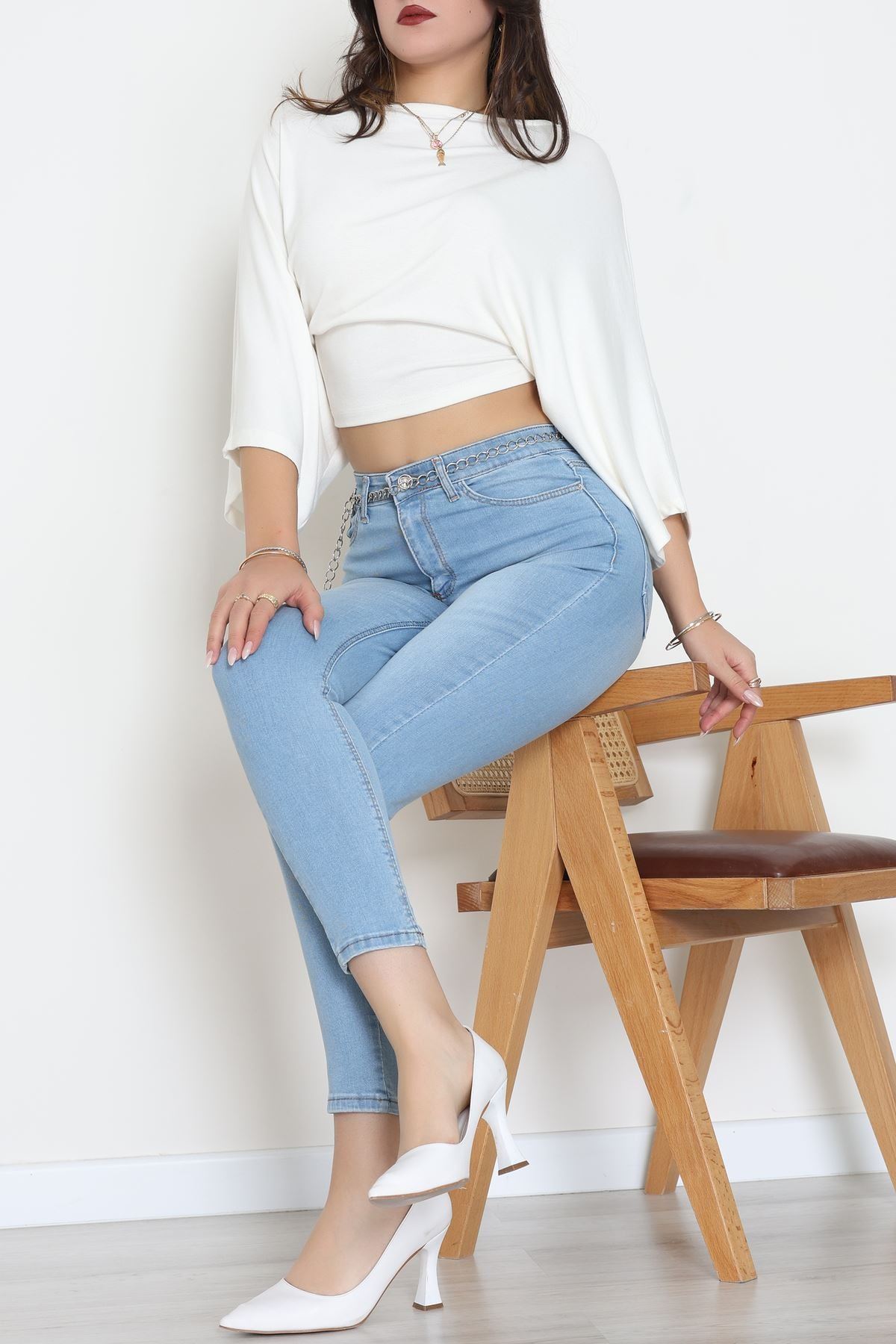 Dar Paça Kot Pantolon Buzmavi - 42704.2121.