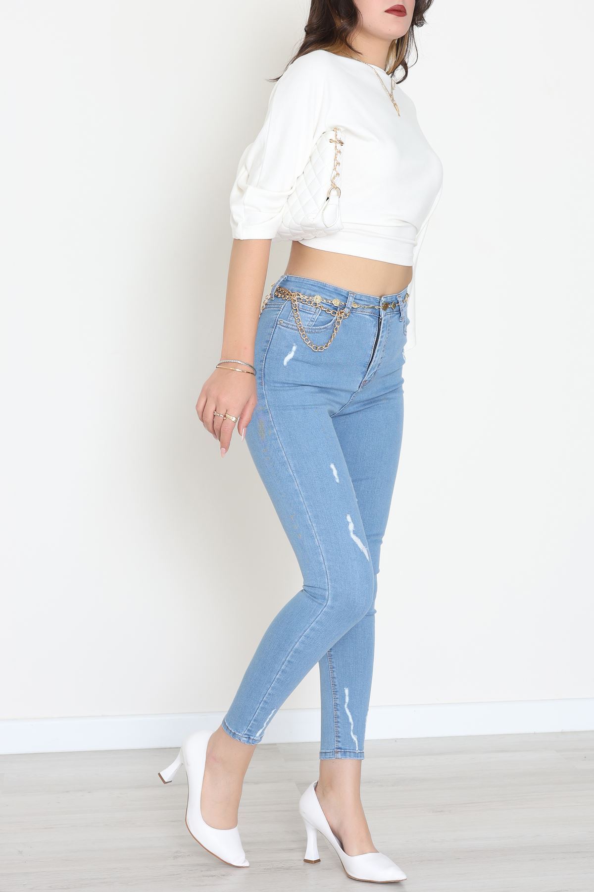 Dar Paça Kot Pantolon Buzmavi - 42701.2121.