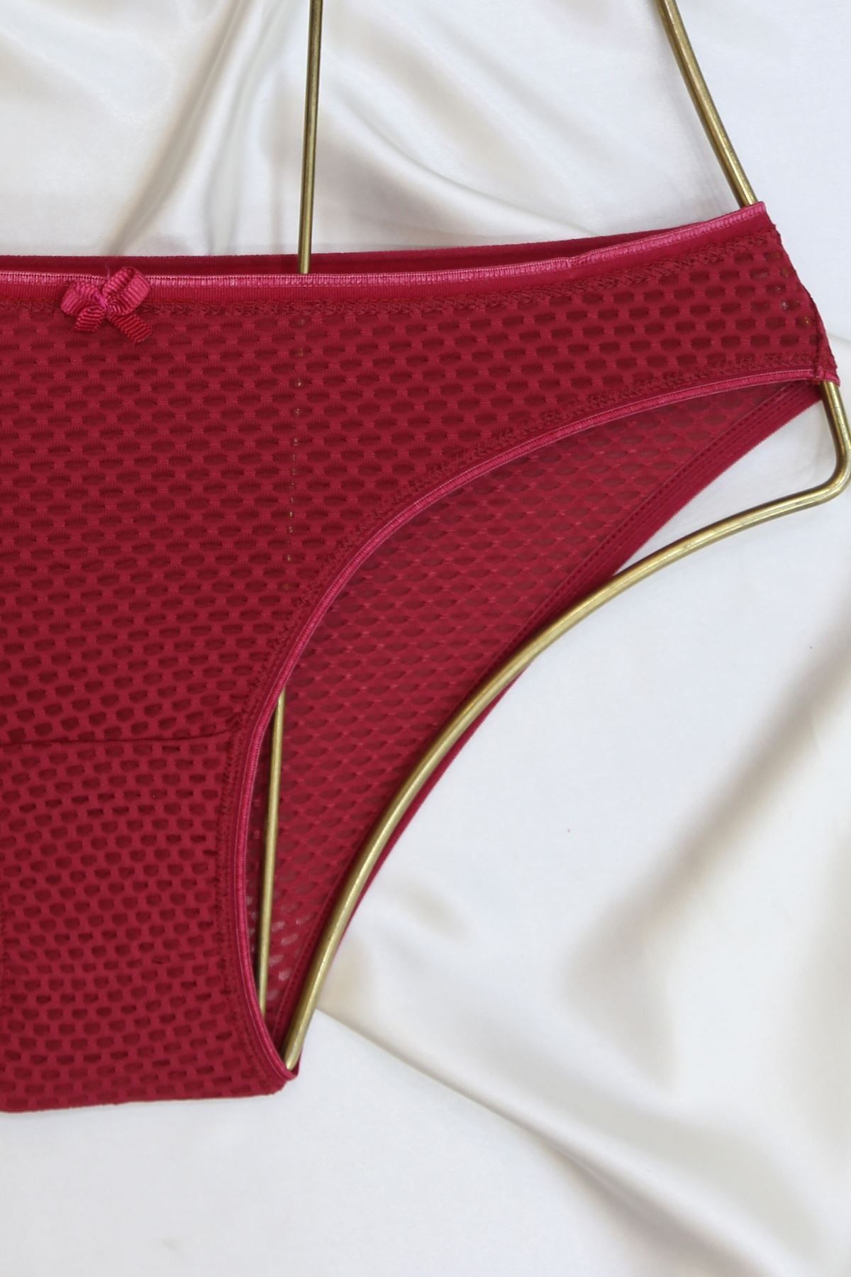 Sütyen Takım Ortası Şeffaf Petek Boş Vişne - 2551-B.1783.