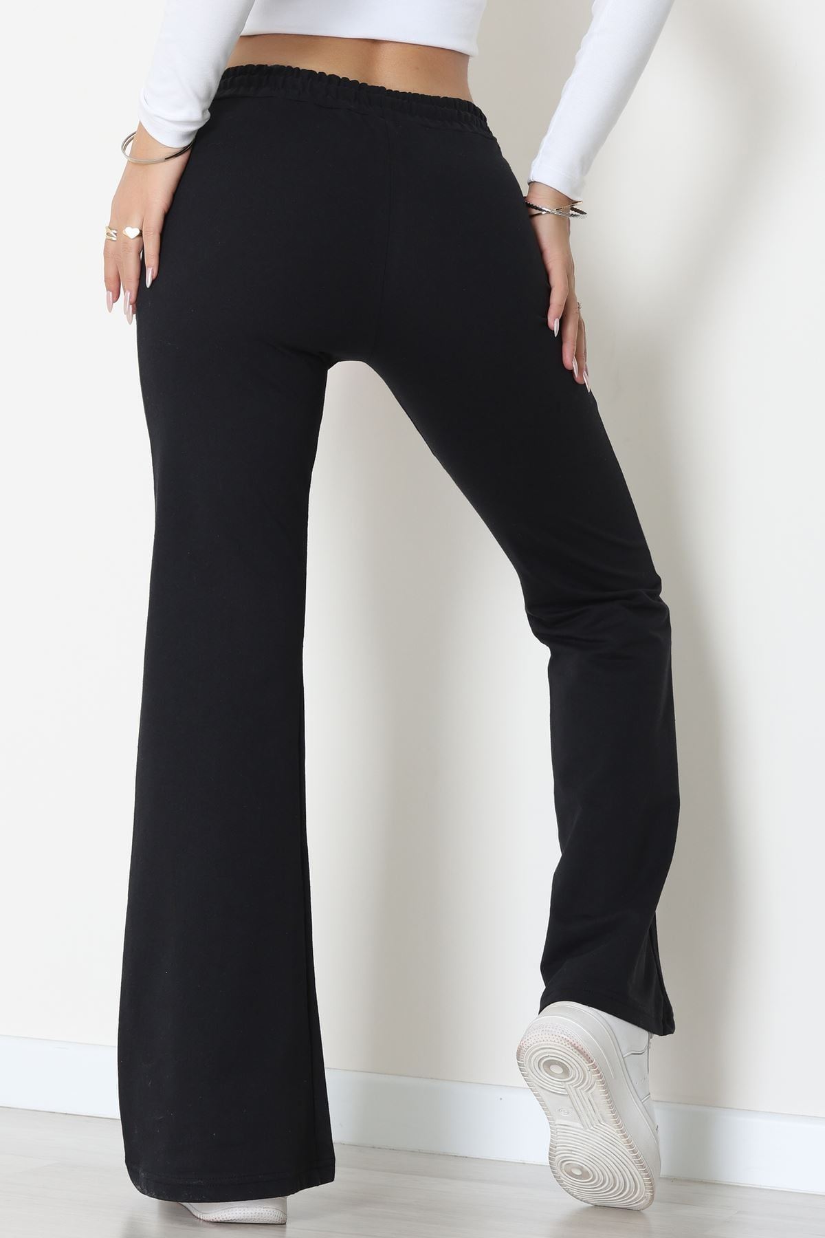 2 İplik İspanyol Paça Eşofman Altı Siyah - 52118.1857.