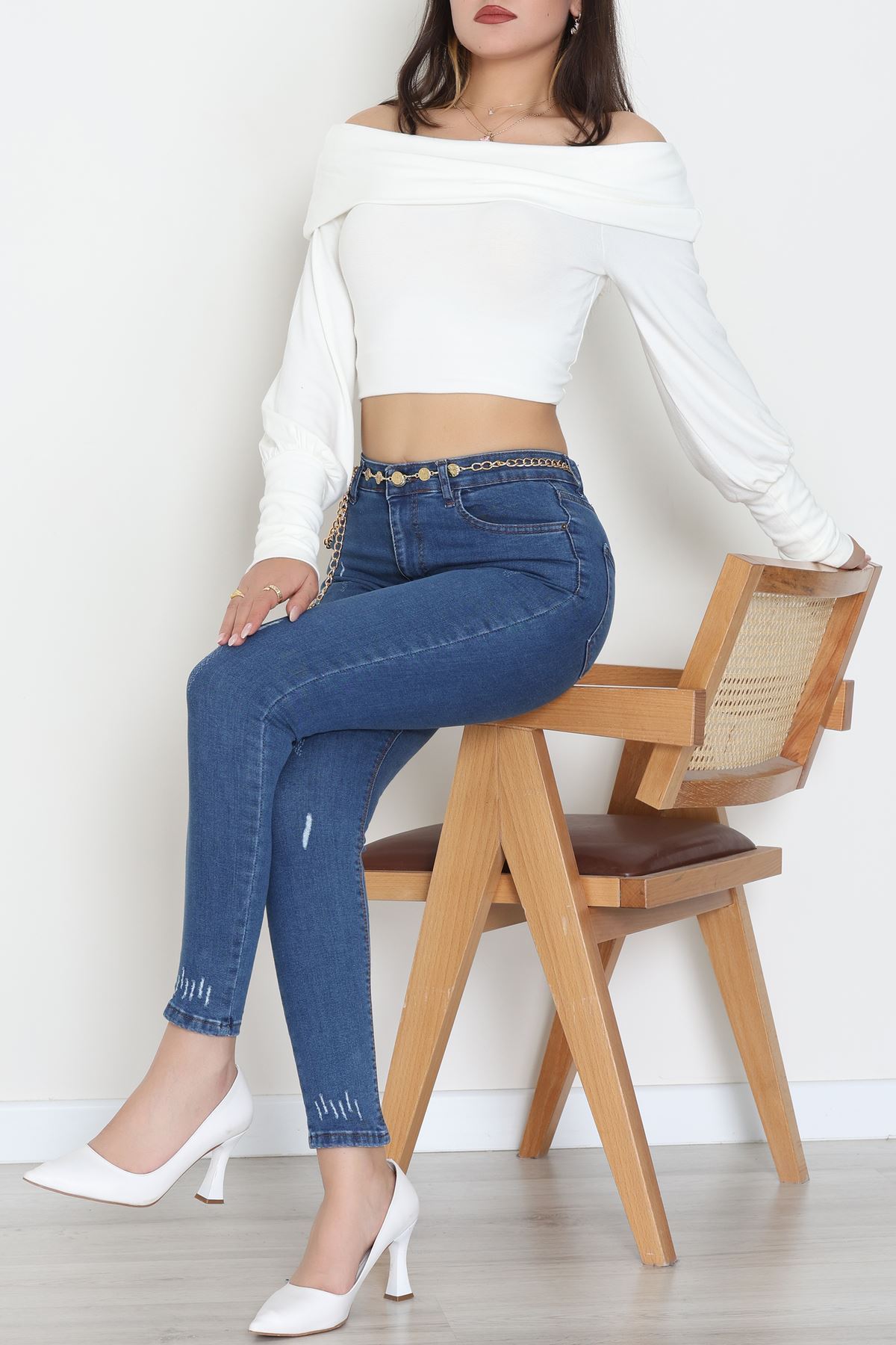 Dar Paça Kot Pantolon Mavi - 42702.2121.