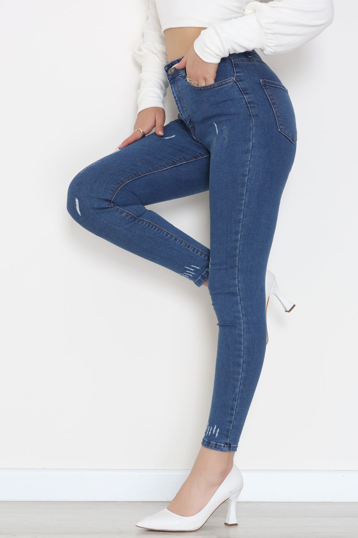 Dar Paça Kot Pantolon Mavi - 42702.2121.