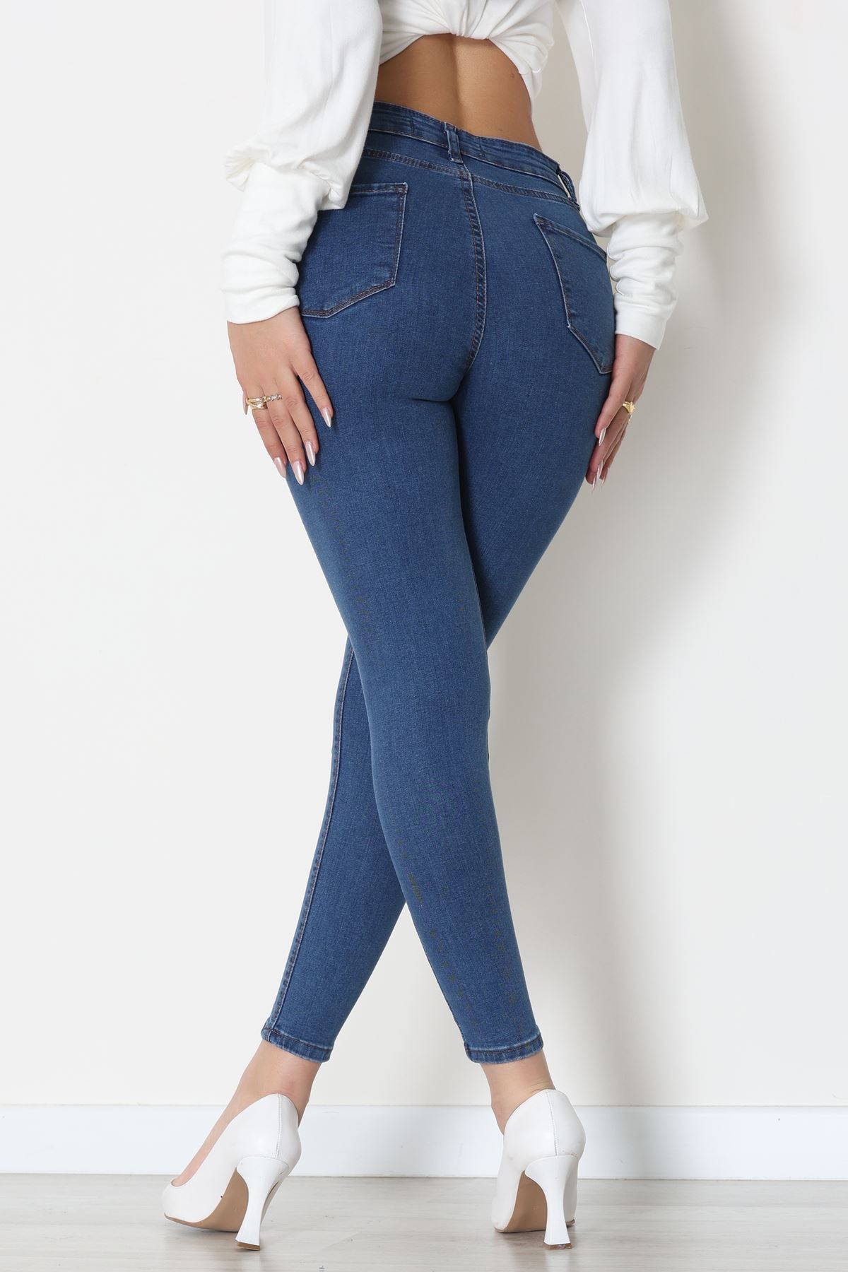 Dar Paça Kot Pantolon Mavi - 42702.2121.