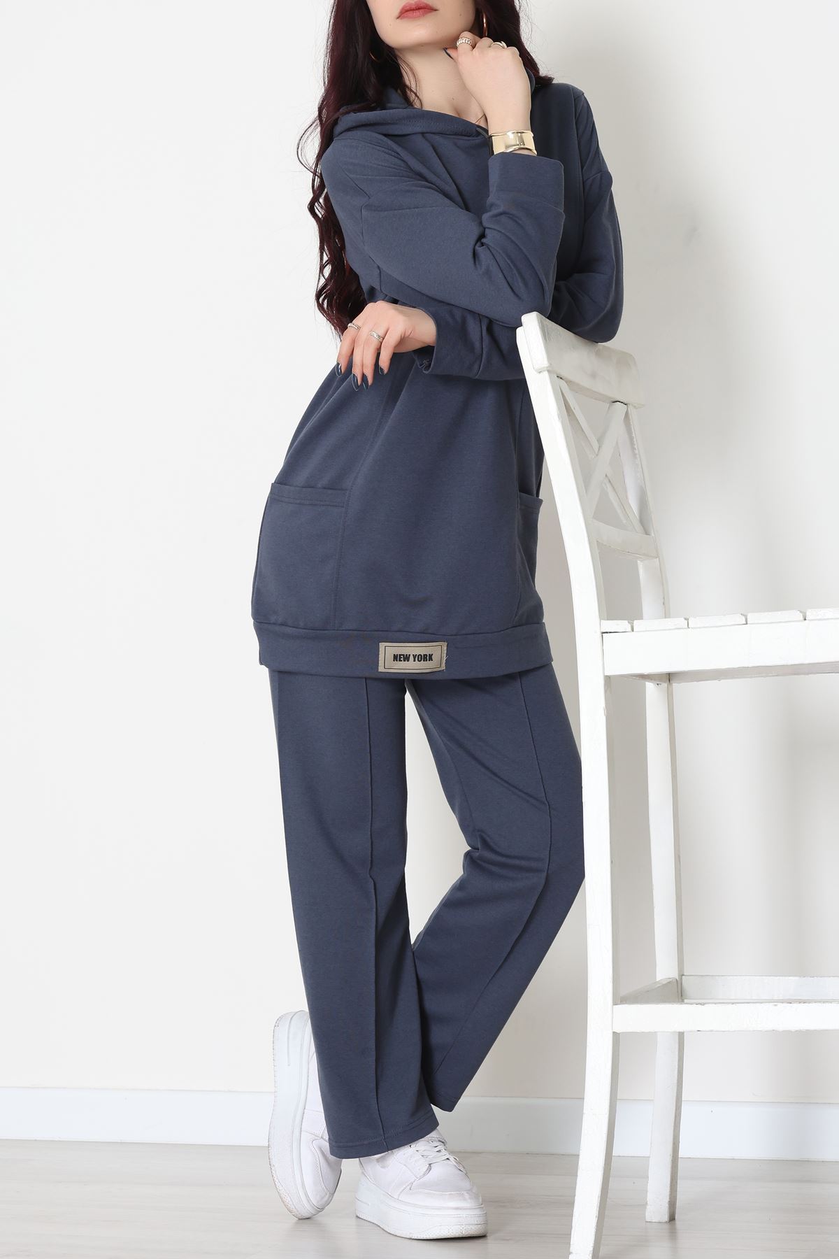 İki İplik Eşofman Takımı Füme - 52112.2032.