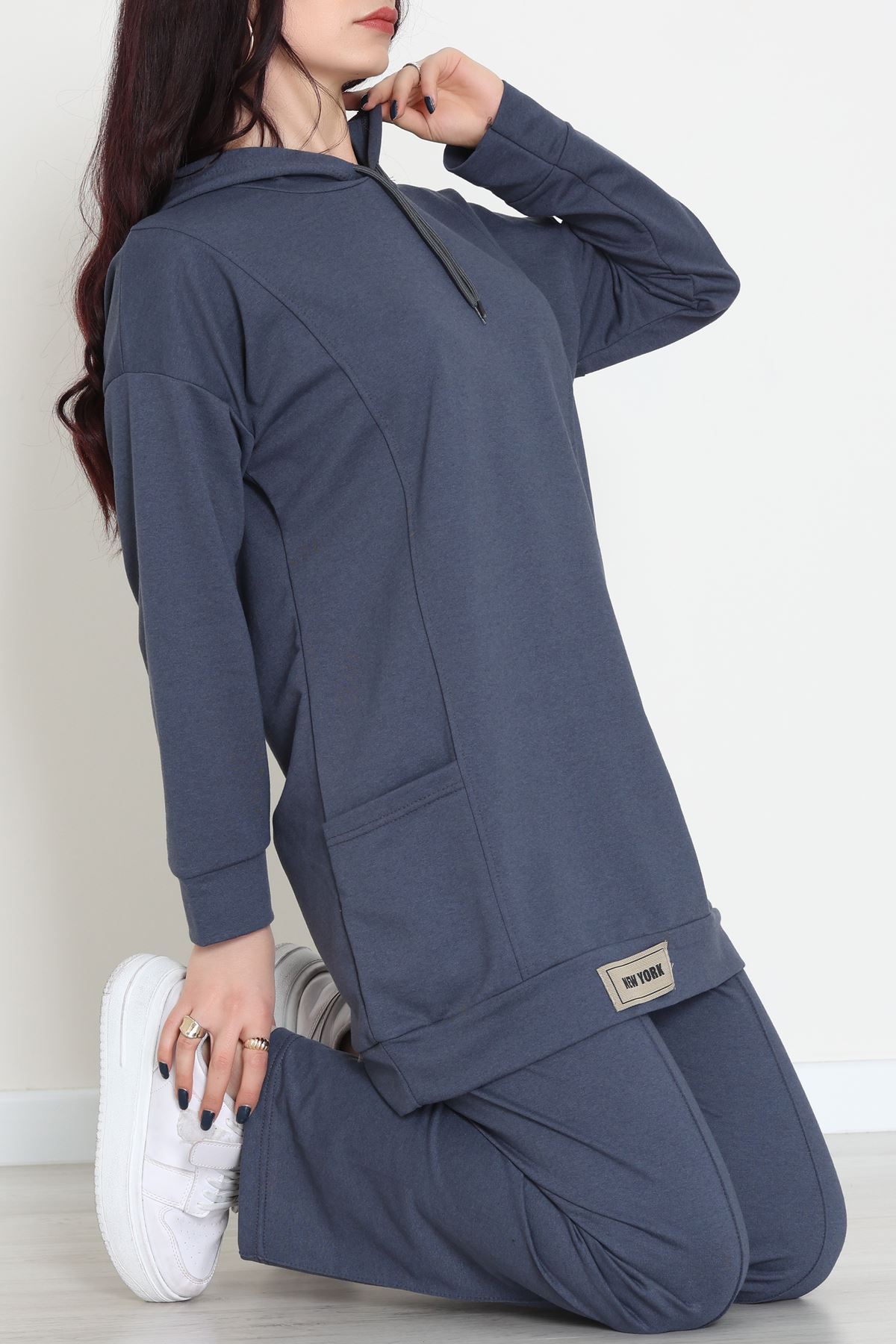 İki İplik Eşofman Takımı Füme - 52112.2032.