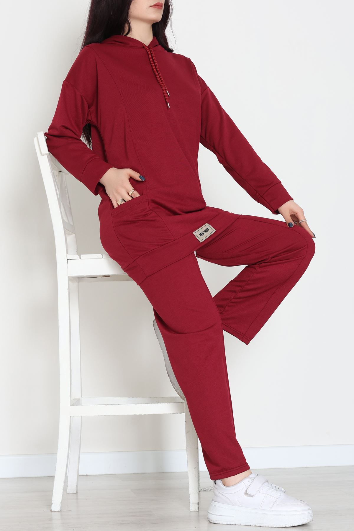 İki İplik Eşofman Takımı Bordo - 52112.2032.