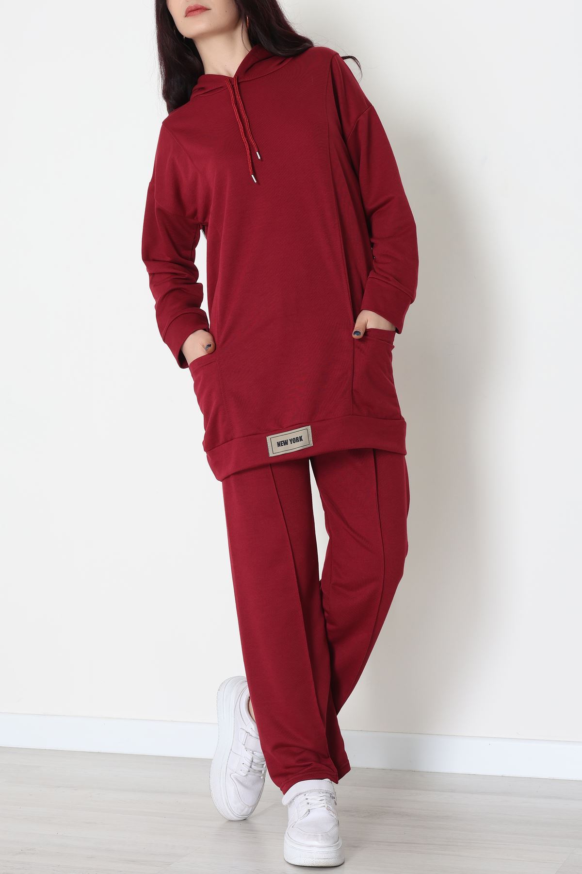 İki İplik Eşofman Takımı Bordo - 52112.2032.