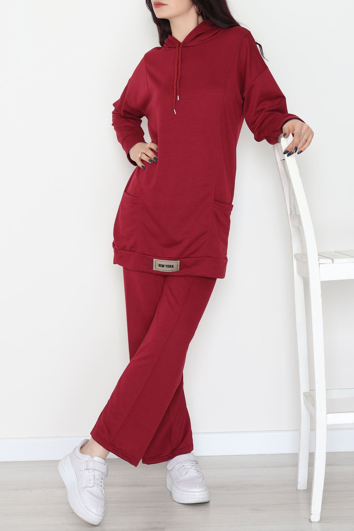 İki İplik Eşofman Takımı Bordo - 52112.2032.