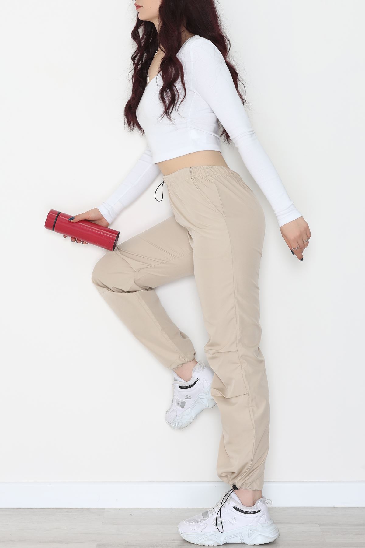 Paraşüt Kumaş Pantolon Taş - 609.1247.