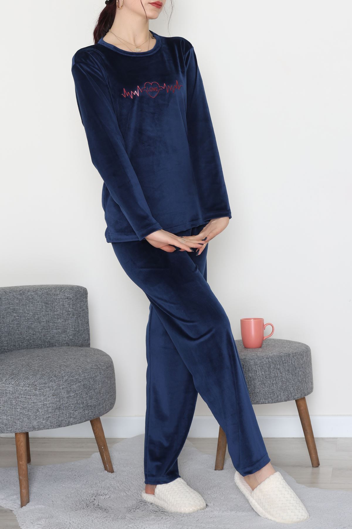 Fransız Kadife Baskılı Takım Laci - 465.1287.