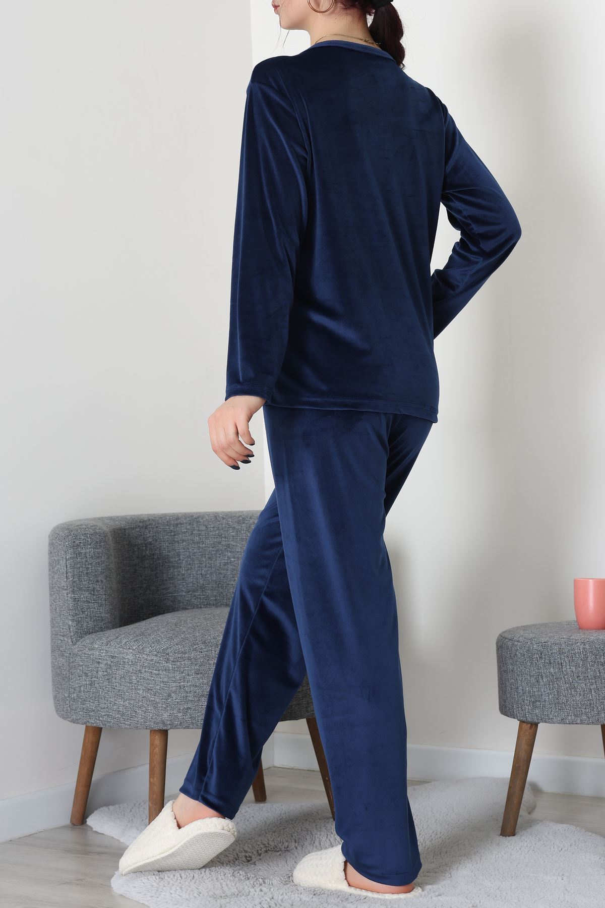 Fransız Kadife Baskılı Takım Laci - 465.1287.