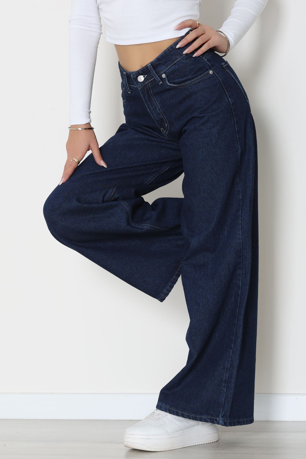 Palazzo Geniş Paça Kot Pantolon Koyumavi - 31548.2059.