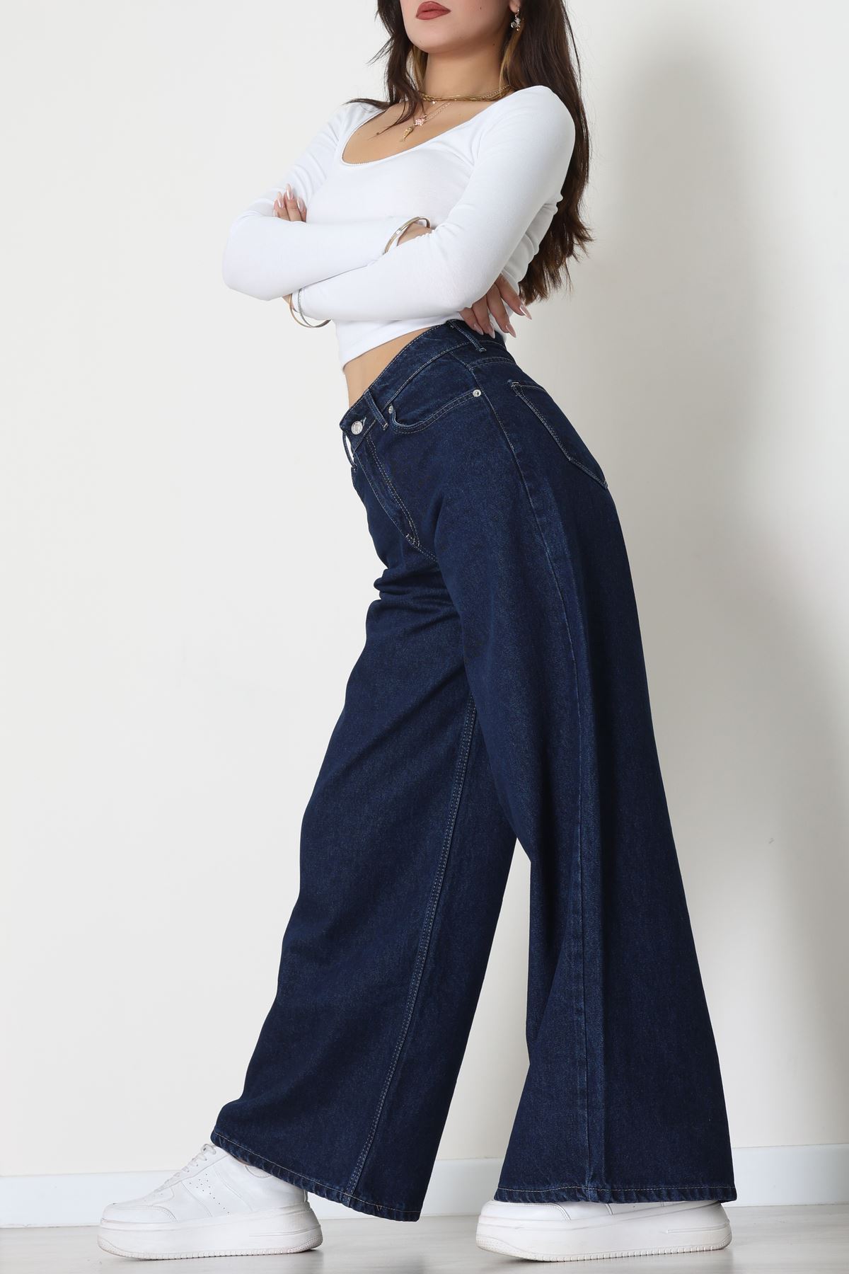 Palazzo Geniş Paça Kot Pantolon Koyumavi - 31548.2059.