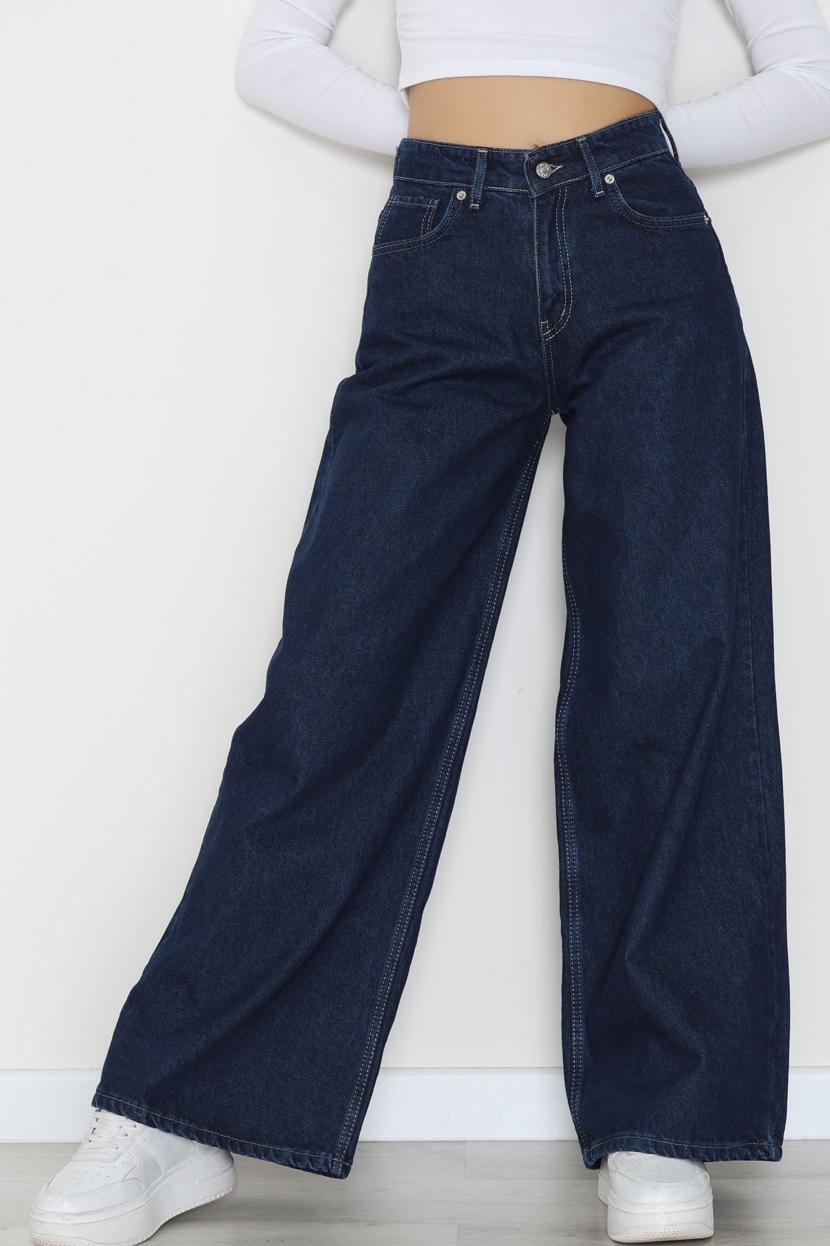 Palazzo Geniş Paça Kot Pantolon Koyumavi - 31548.2059.