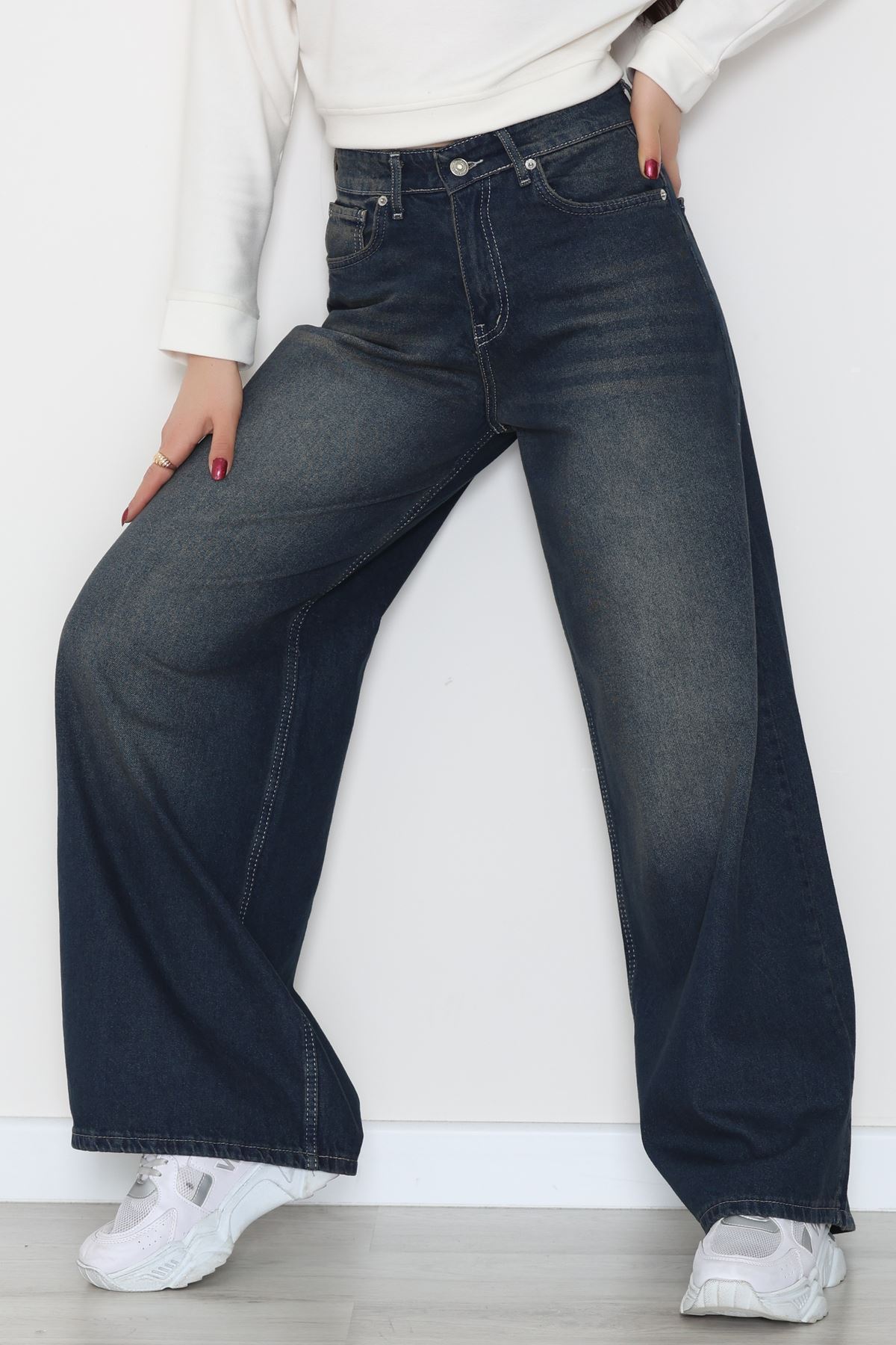 Palazzo Geniş Paça Kot Pantolon Kahvetint - 31548.2059.