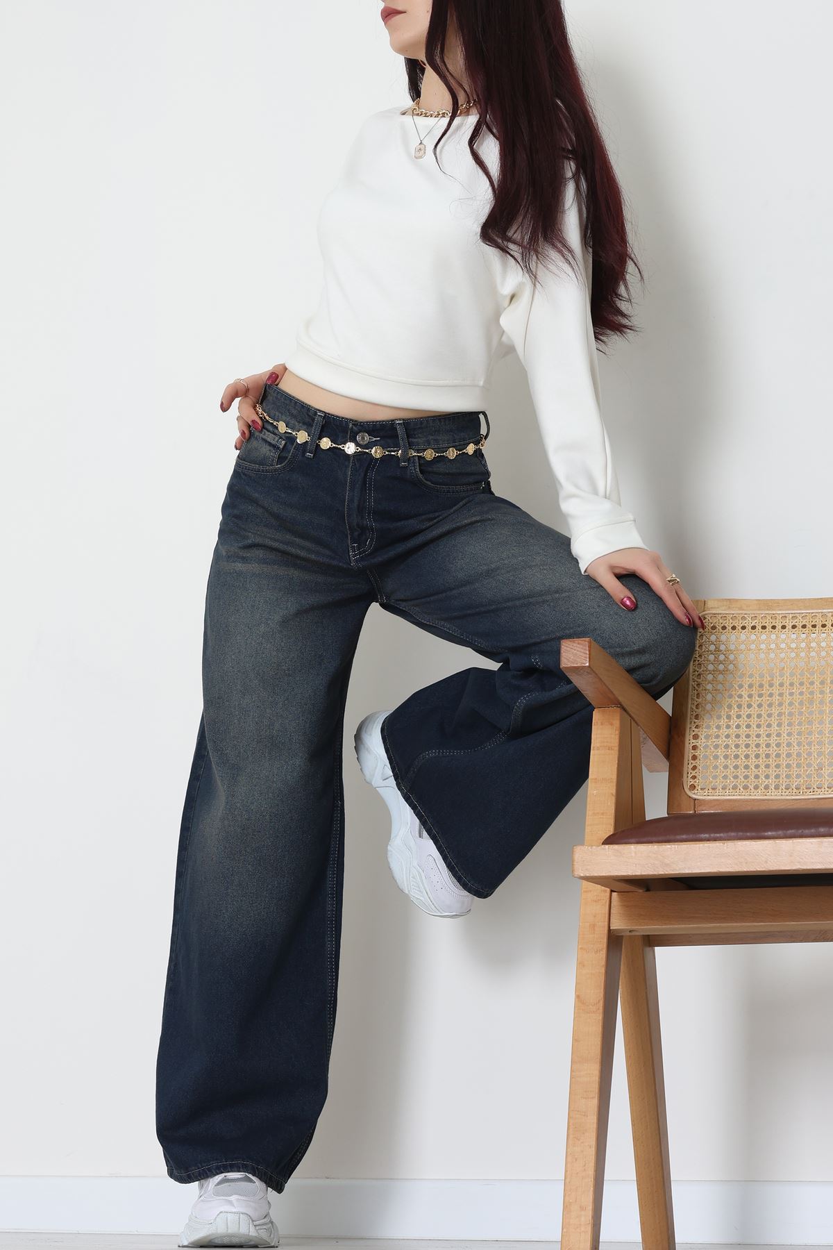 Palazzo Geniş Paça Kot Pantolon Kahvetint - 31548.2059.