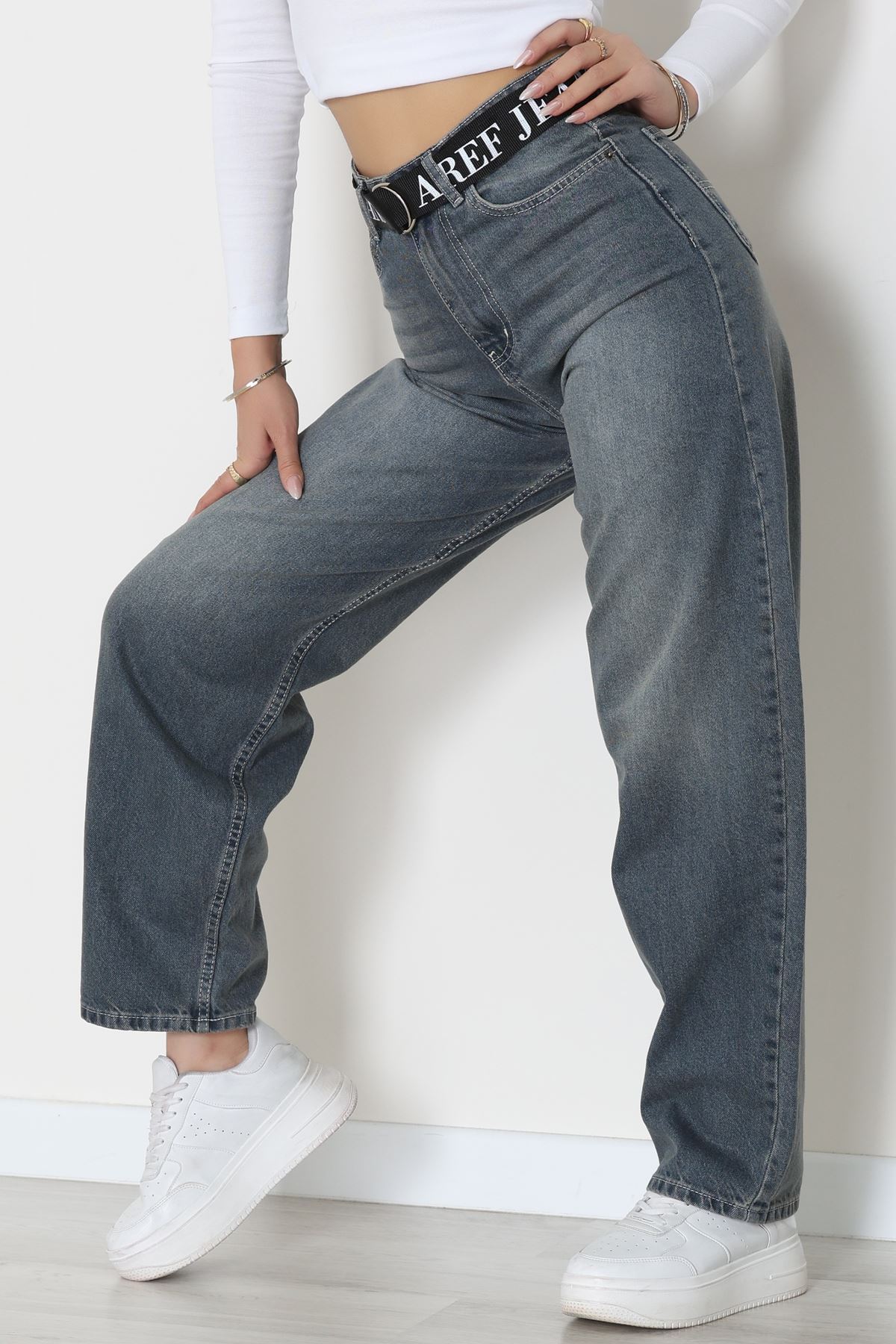 Kemerli Baggy Kot Pantolon Tintli - 32535.1566.