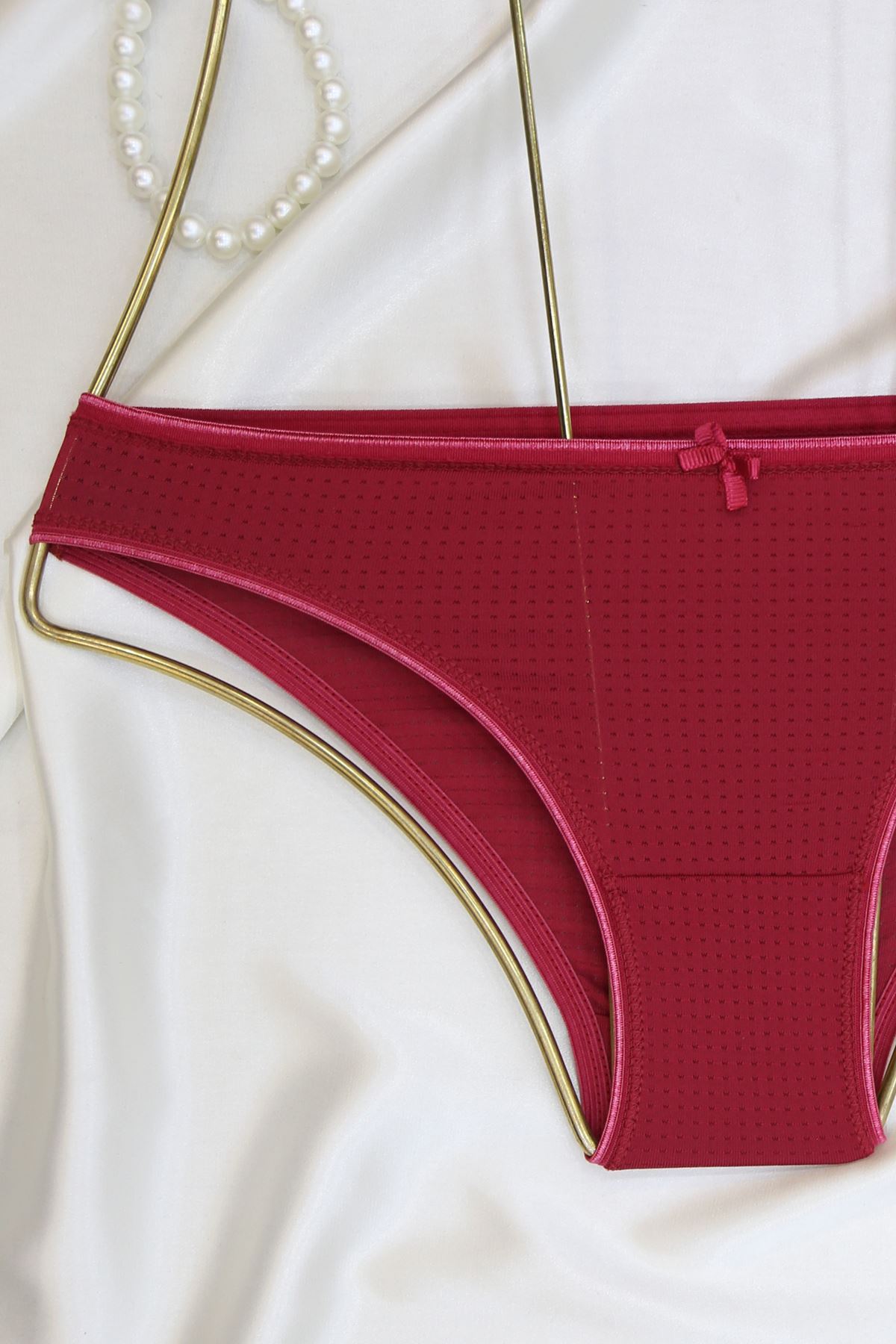 Sütyen Takım Delikli Dolgulu Vişne - 2540.1783.