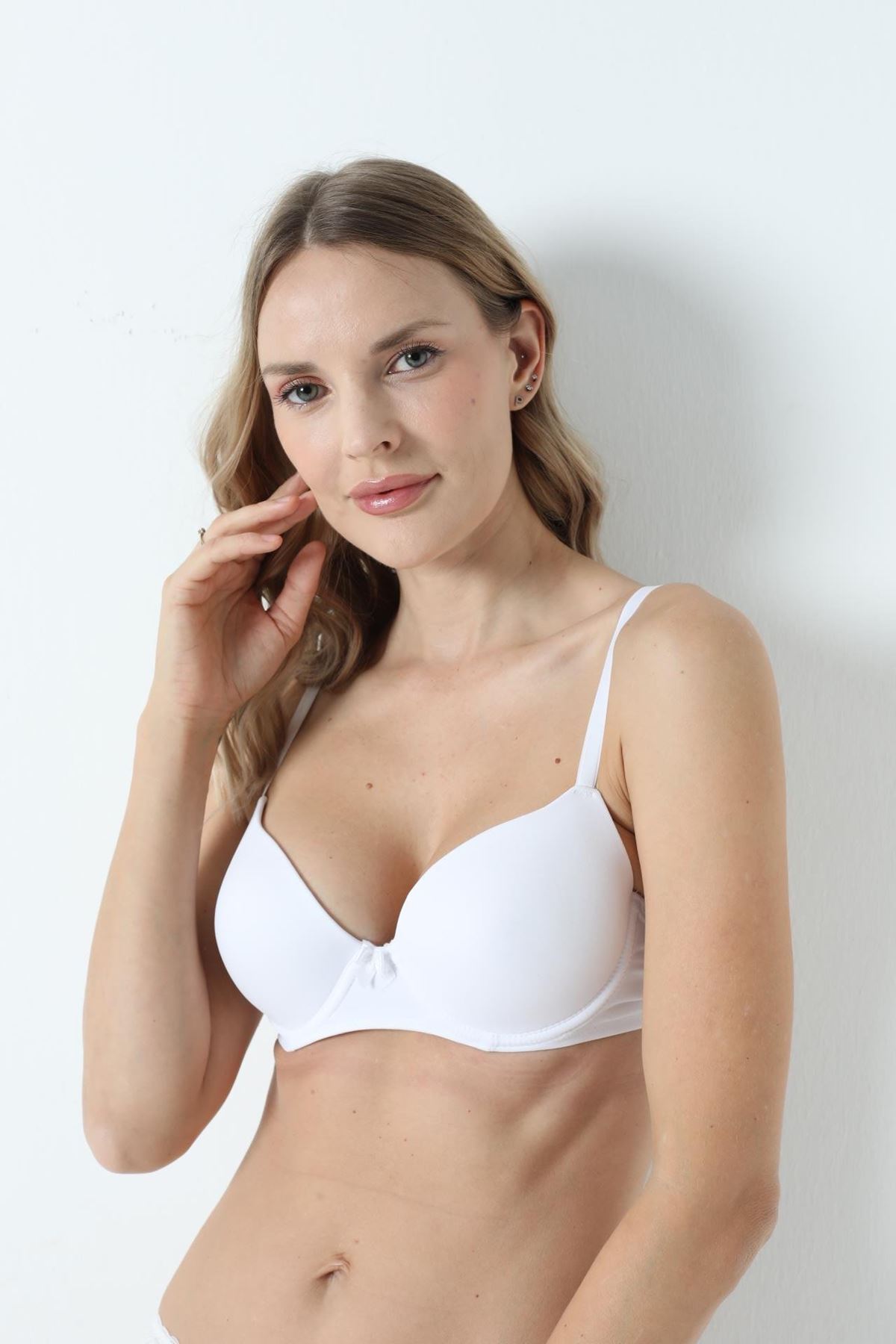 Sütyen Mikro Tek Dolu Kulaklı Beyaz - 2511.1783.