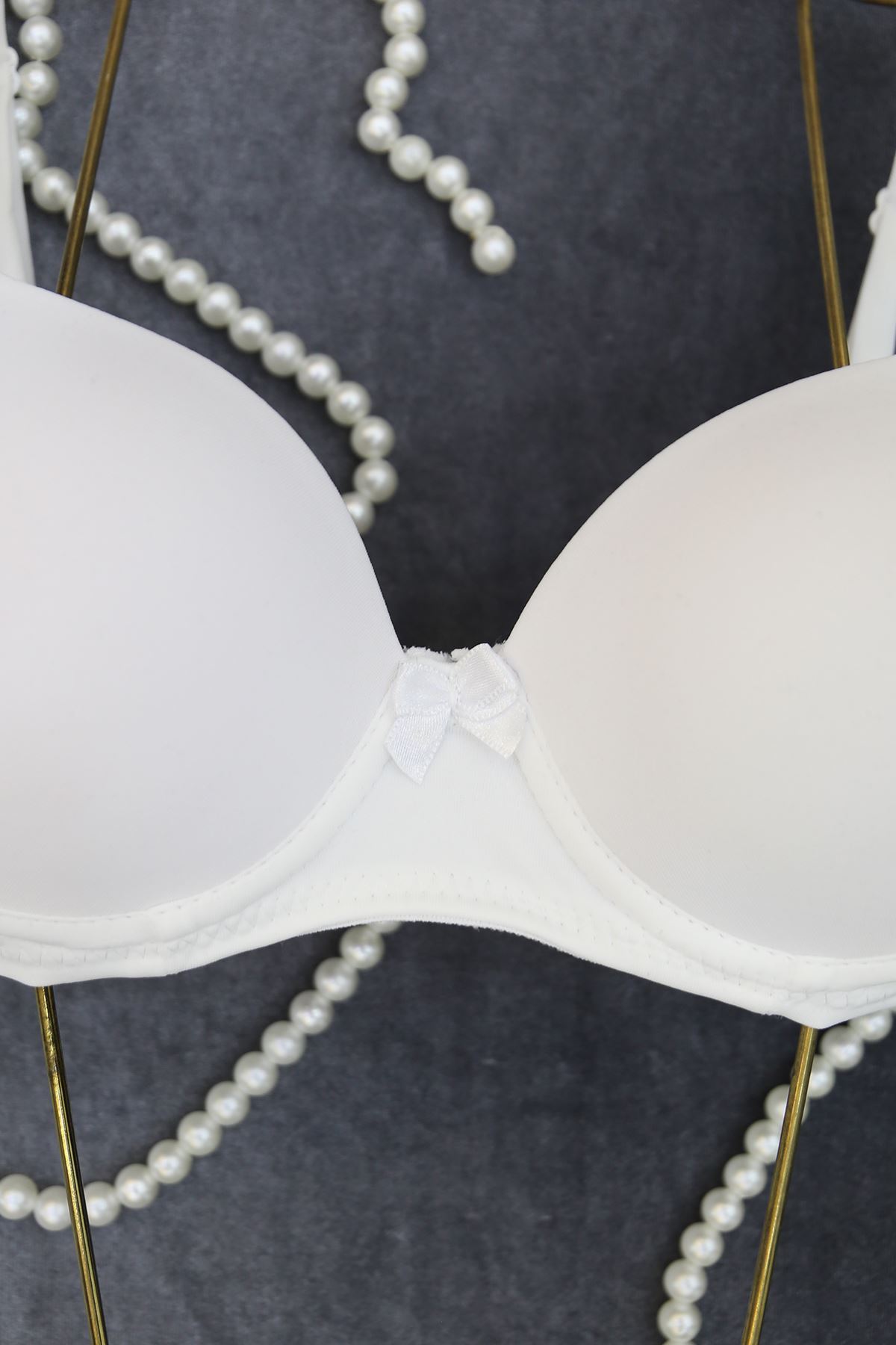 Sütyen Mikro Tek Dolu Kulaklı Beyaz - 2511.1783.