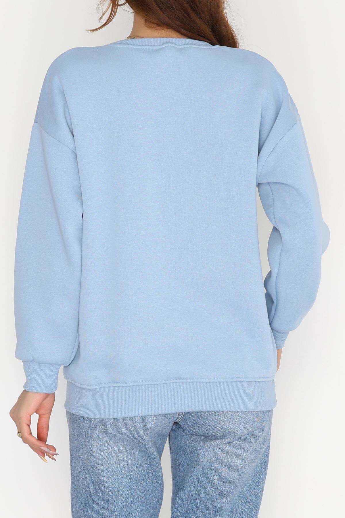 3 İplik Bisiklet Yaka Sweat Bebemavi - 42235.1878.