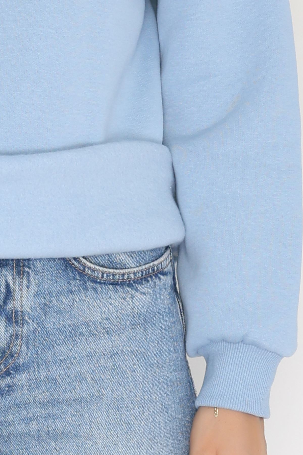 3 İplik Bisiklet Yaka Sweat Bebemavi - 42235.1878.