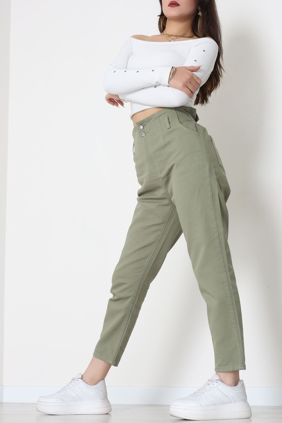 Pile Detaylı Mom Jean Çağla - 42708.2121.