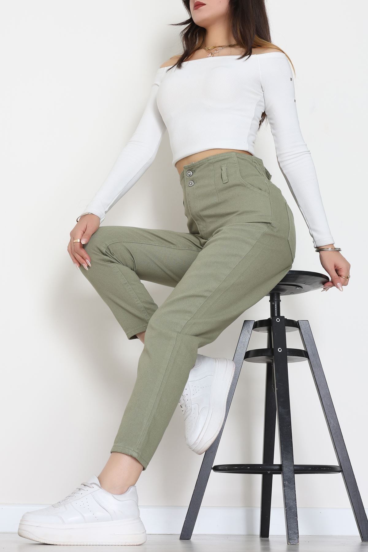 Pile Detaylı Mom Jean Çağla - 42708.2121.