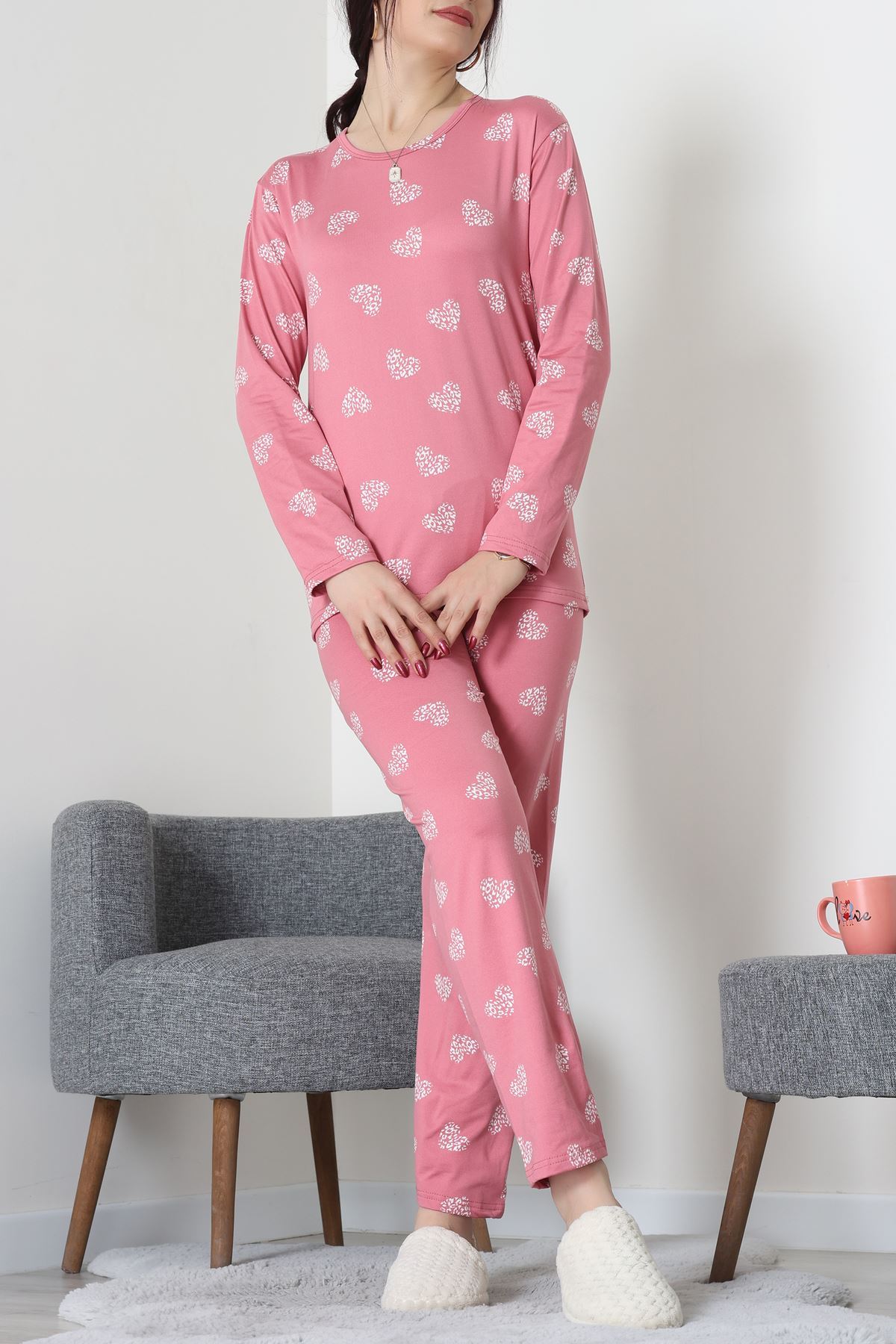 Sandy Alt Üst Aynı Pijama Takımı Pembe - 52166.1048.