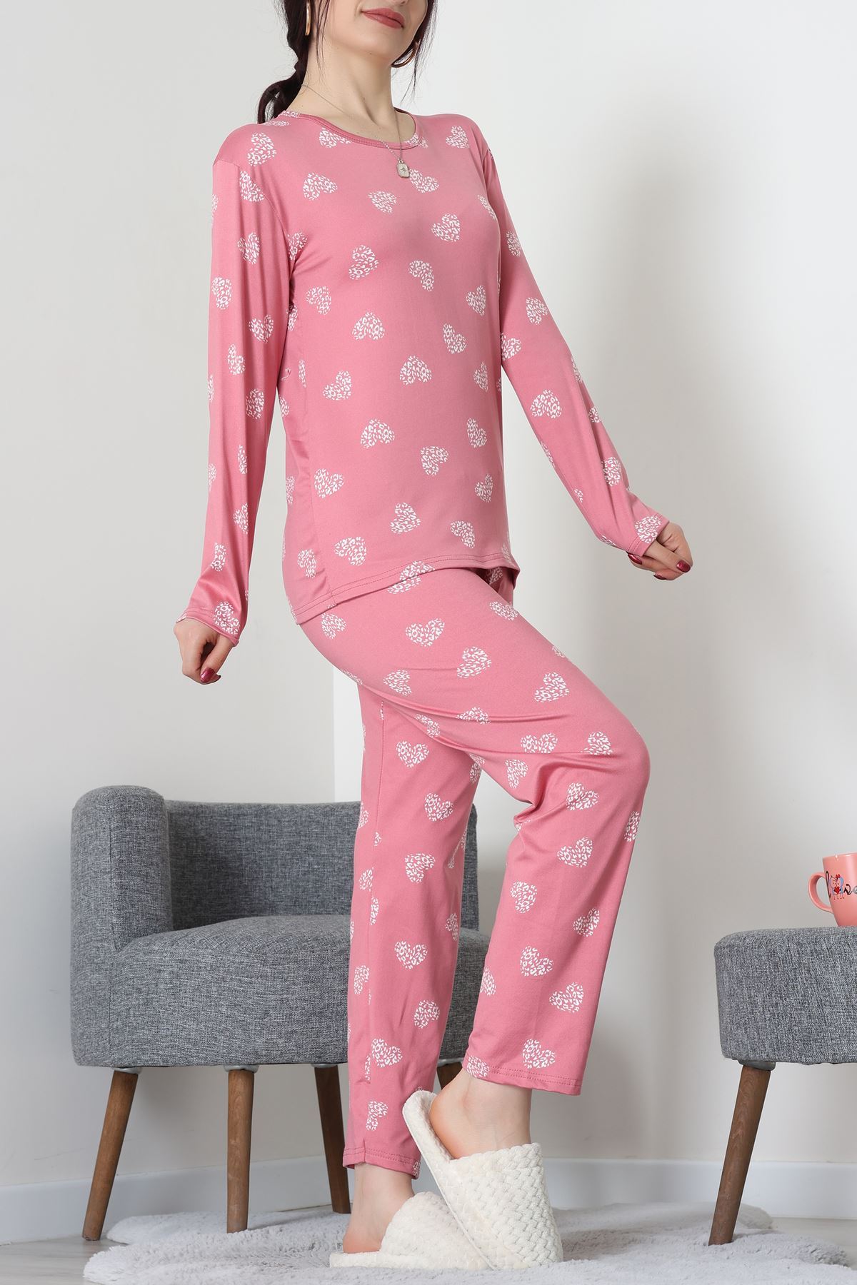 Sandy Alt Üst Aynı Pijama Takımı Pembe - 52166.1048.
