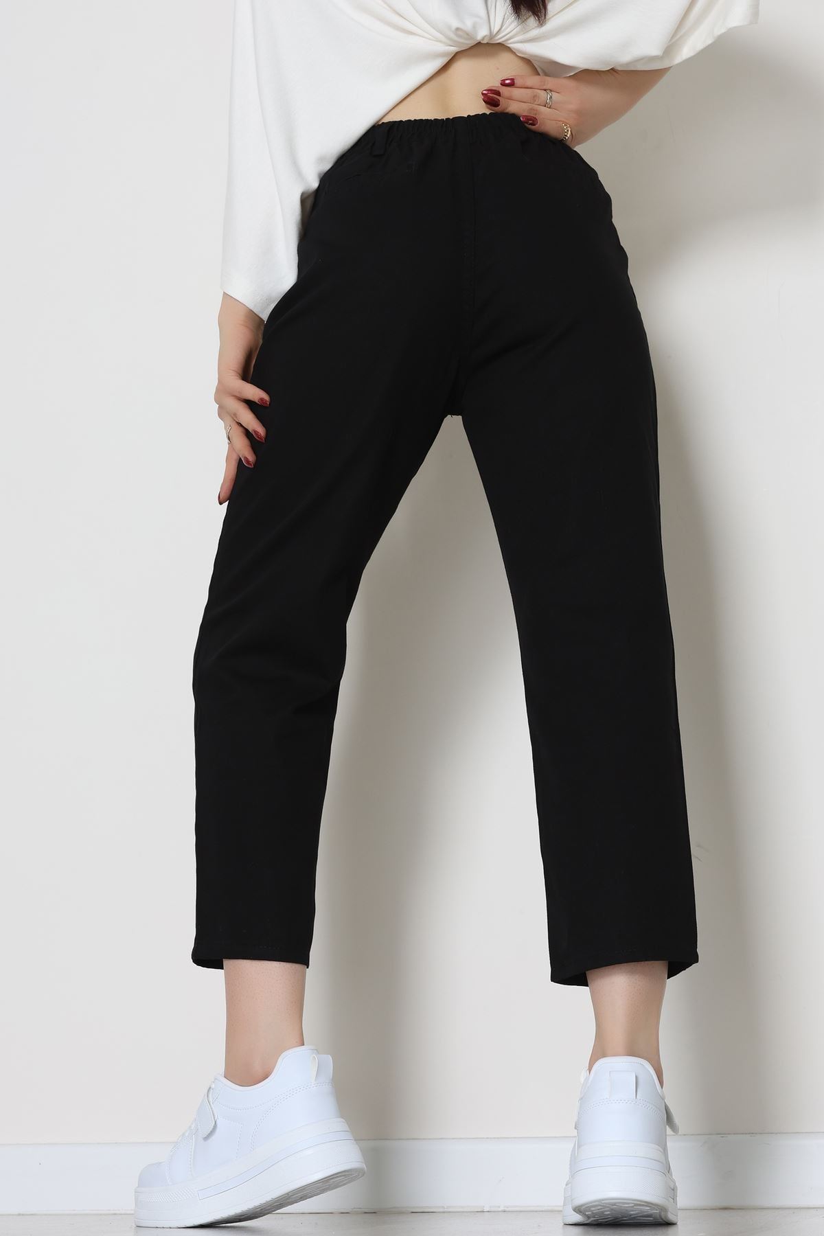 Gabardin Mom Pantolon Siyah - 42707.2121.