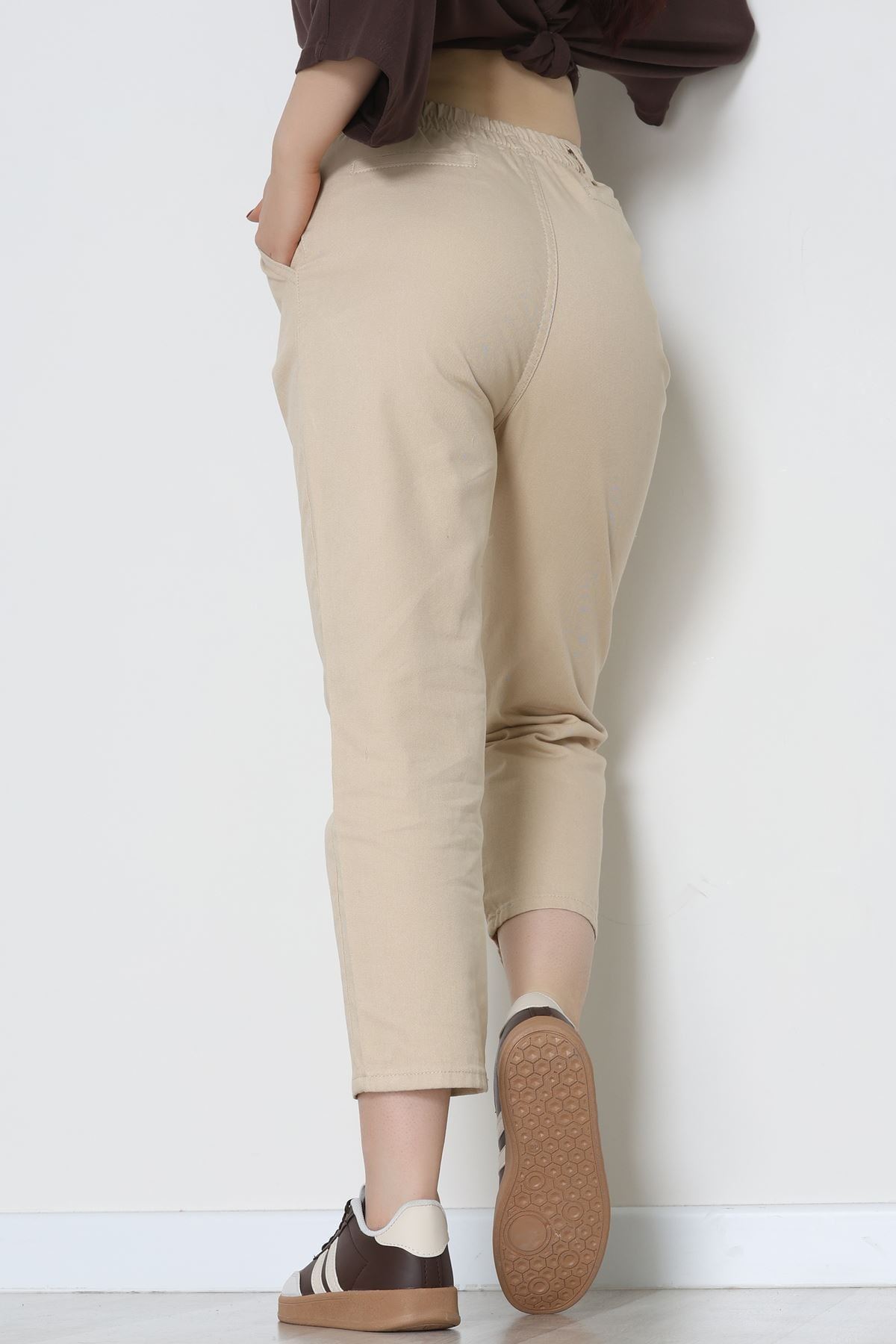 Gabardin Mom Pantolon Camel - 42707.2121.