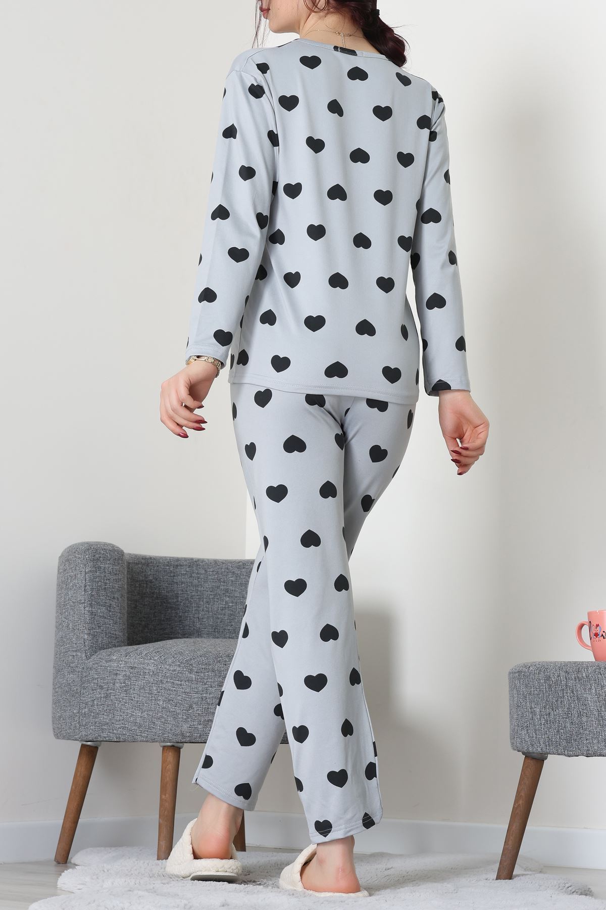 Sandy Alt Üst Aynı Pijama Takımı Gri - 52166.1048.