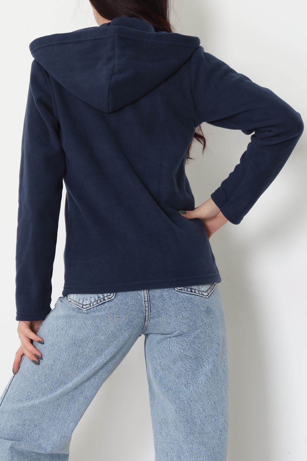 Yaka Fermuarlı Polar Sweat Lacivert - 52034.053.