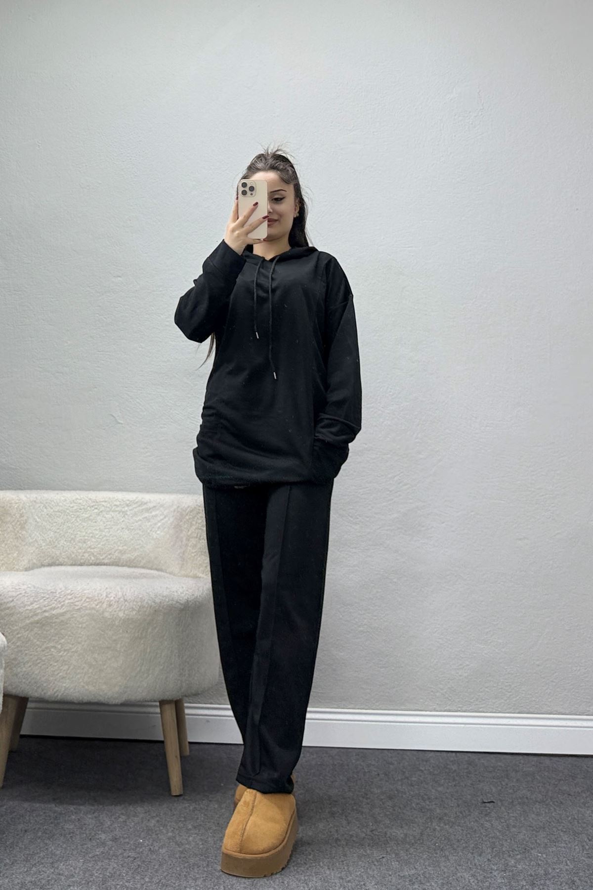 İki İplik Eşofman Takımı Siyah - 52112.2032.