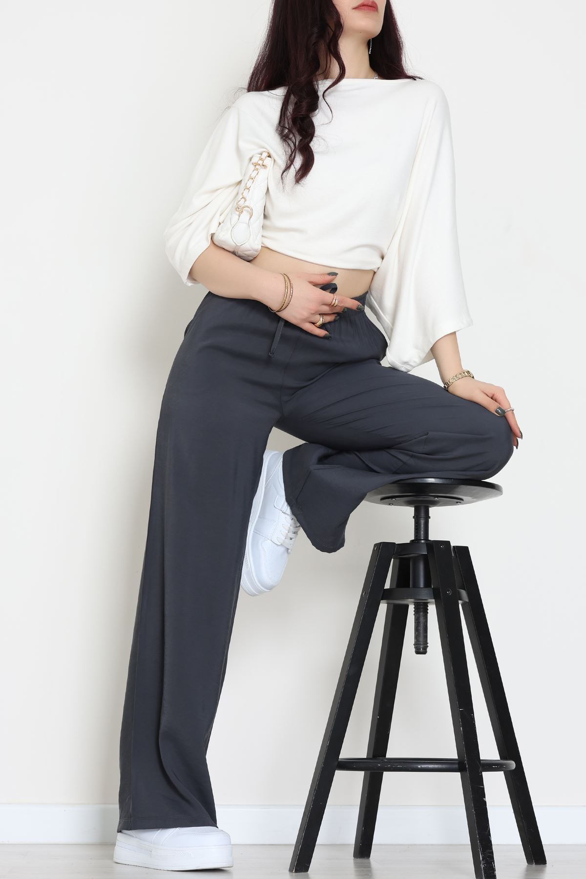 Soft Touch Dokuma Modal Pantolon Antrasit - 30810.1837.