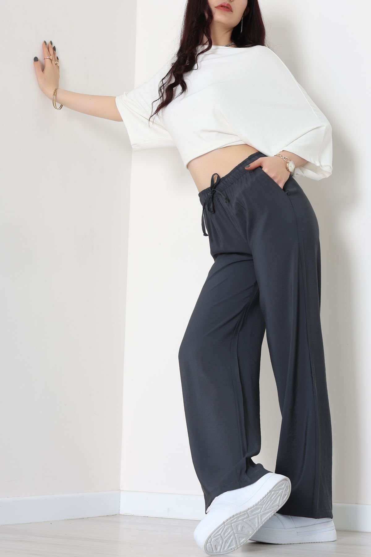 Soft Touch Dokuma Modal Pantolon Antrasit - 30810.1837.