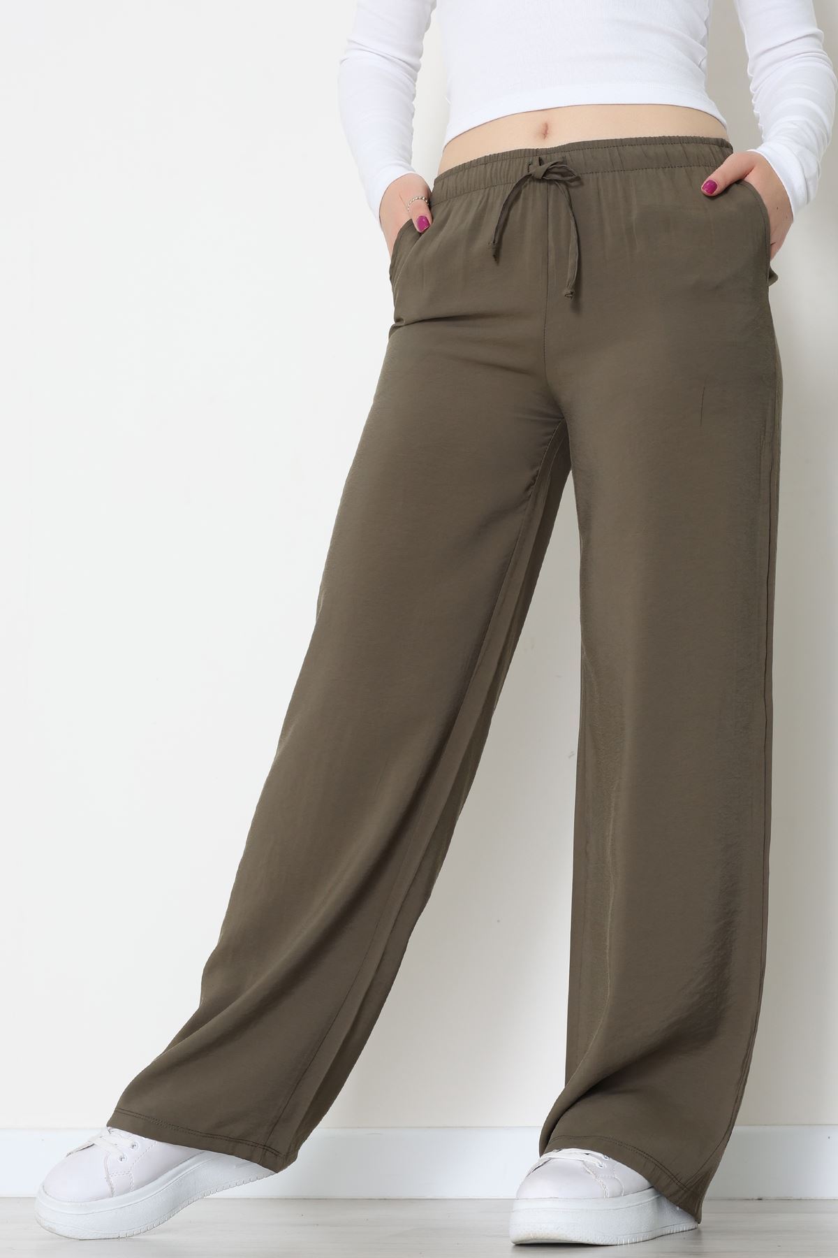 Soft Touch Dokuma Modal Pantolon Haki - 30810.1837.