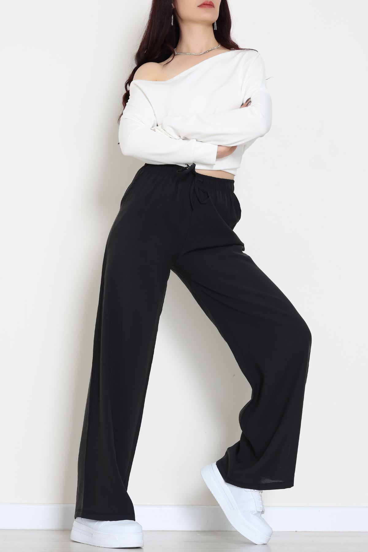 Soft Touch Dokuma Modal Pantolon Siyah - 30810.1837.