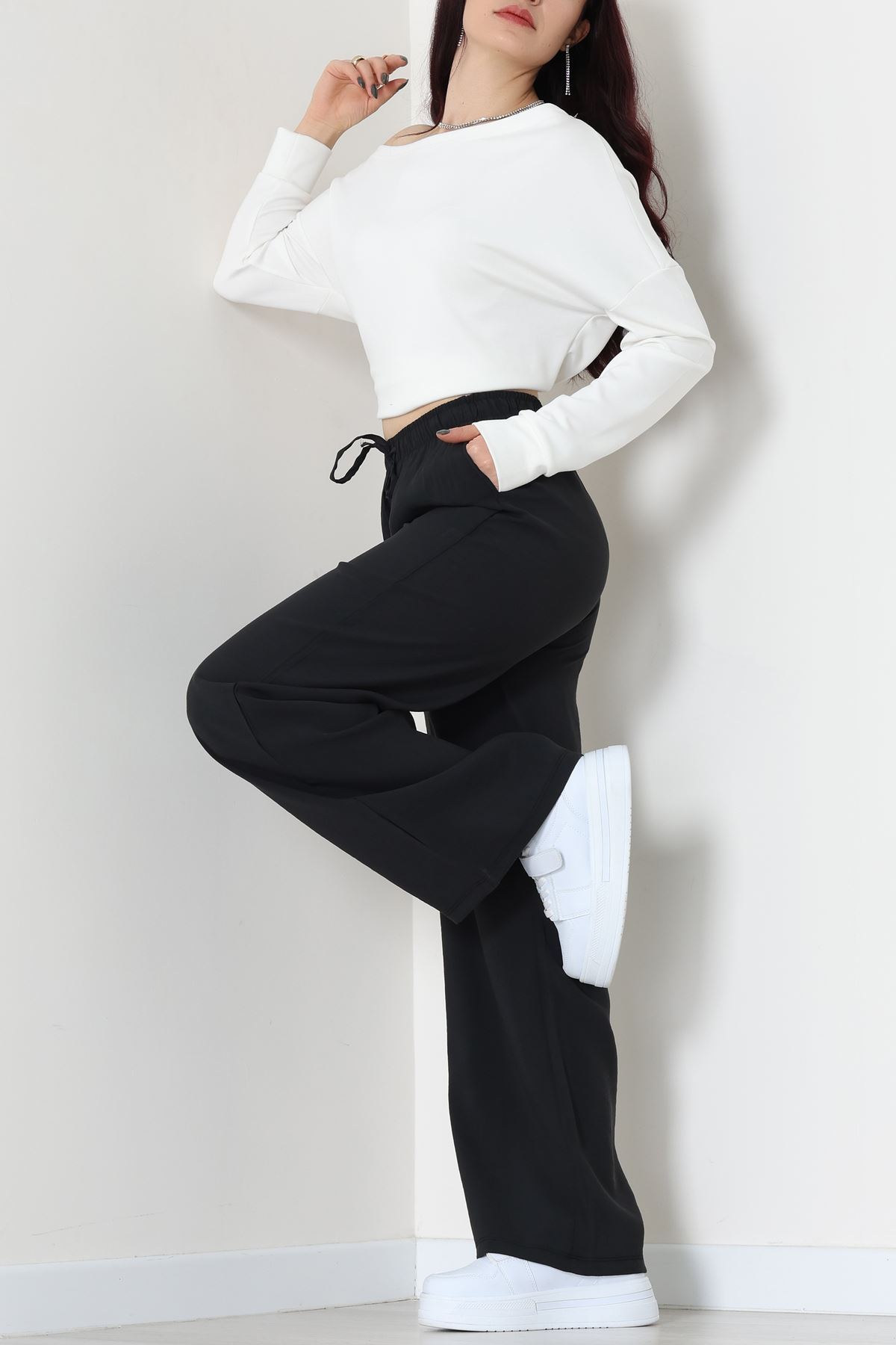 Soft Touch Dokuma Modal Pantolon Siyah - 30810.1837.