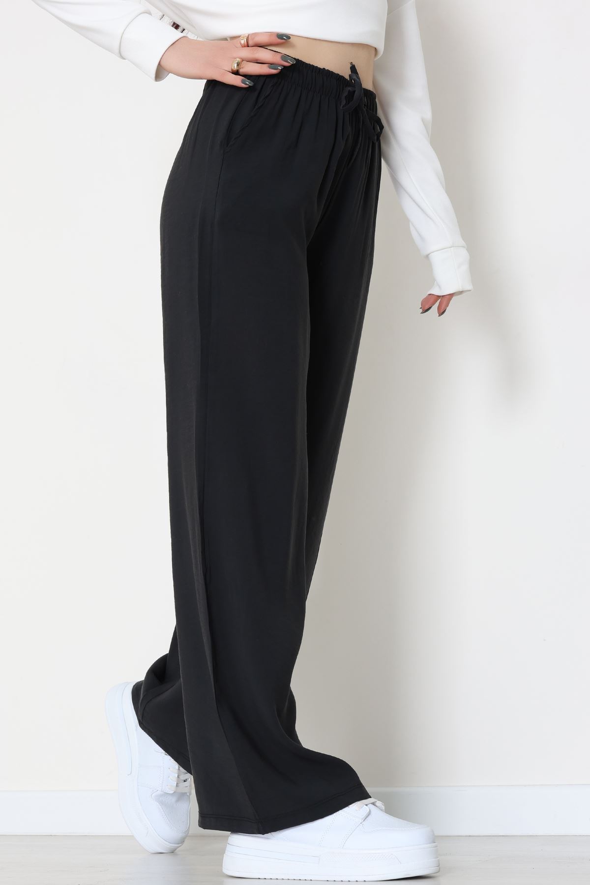 Soft Touch Dokuma Modal Pantolon Siyah - 30810.1837.