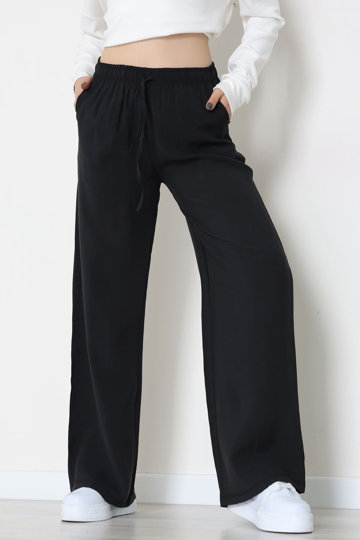 Soft Touch Dokuma Modal Pantolon Siyah - 30810.1837.