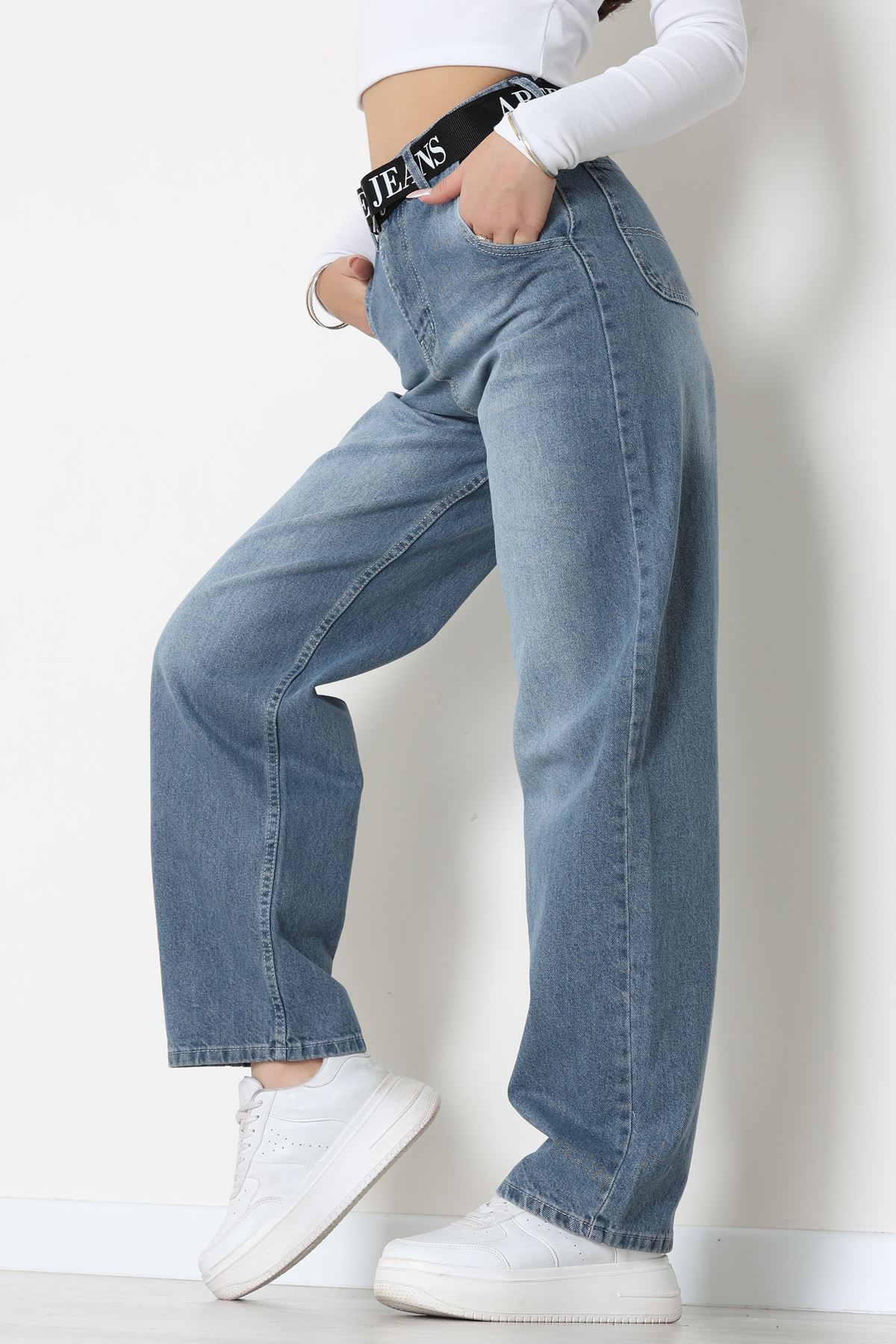 Baggy Kot Pantolon Açıkmavi - 31586.1566.