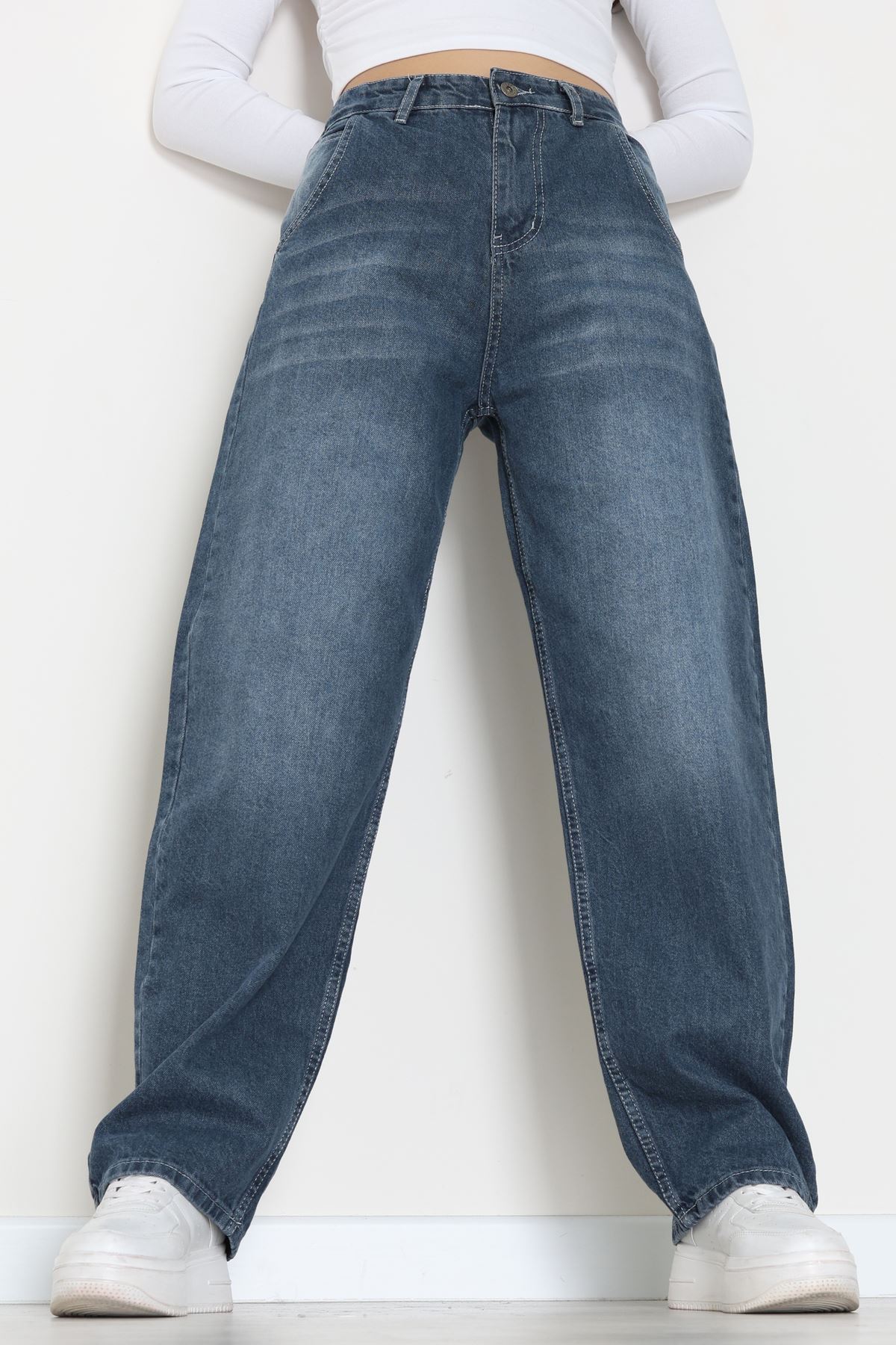 Baggy Kot Pantolon Mavi - 31586.1566.