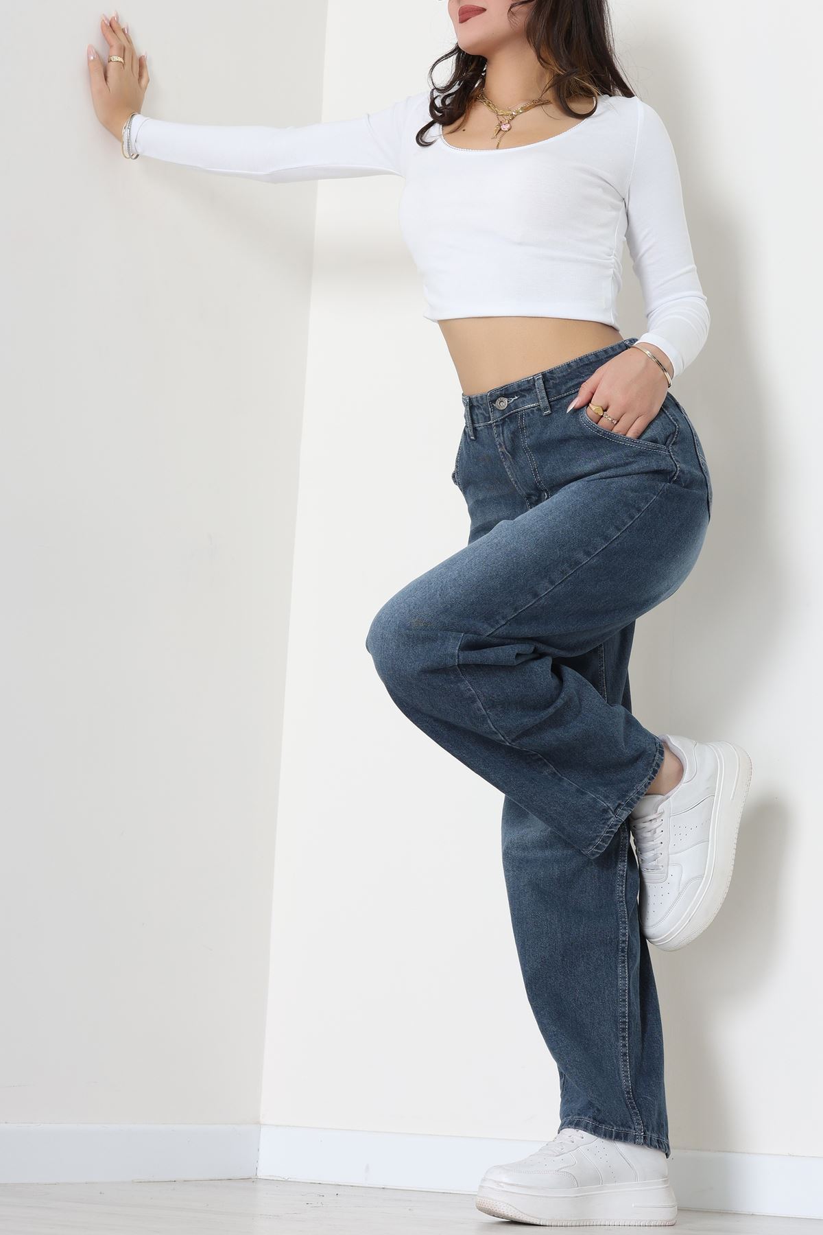 Baggy Kot Pantolon Mavi - 31586.1566.