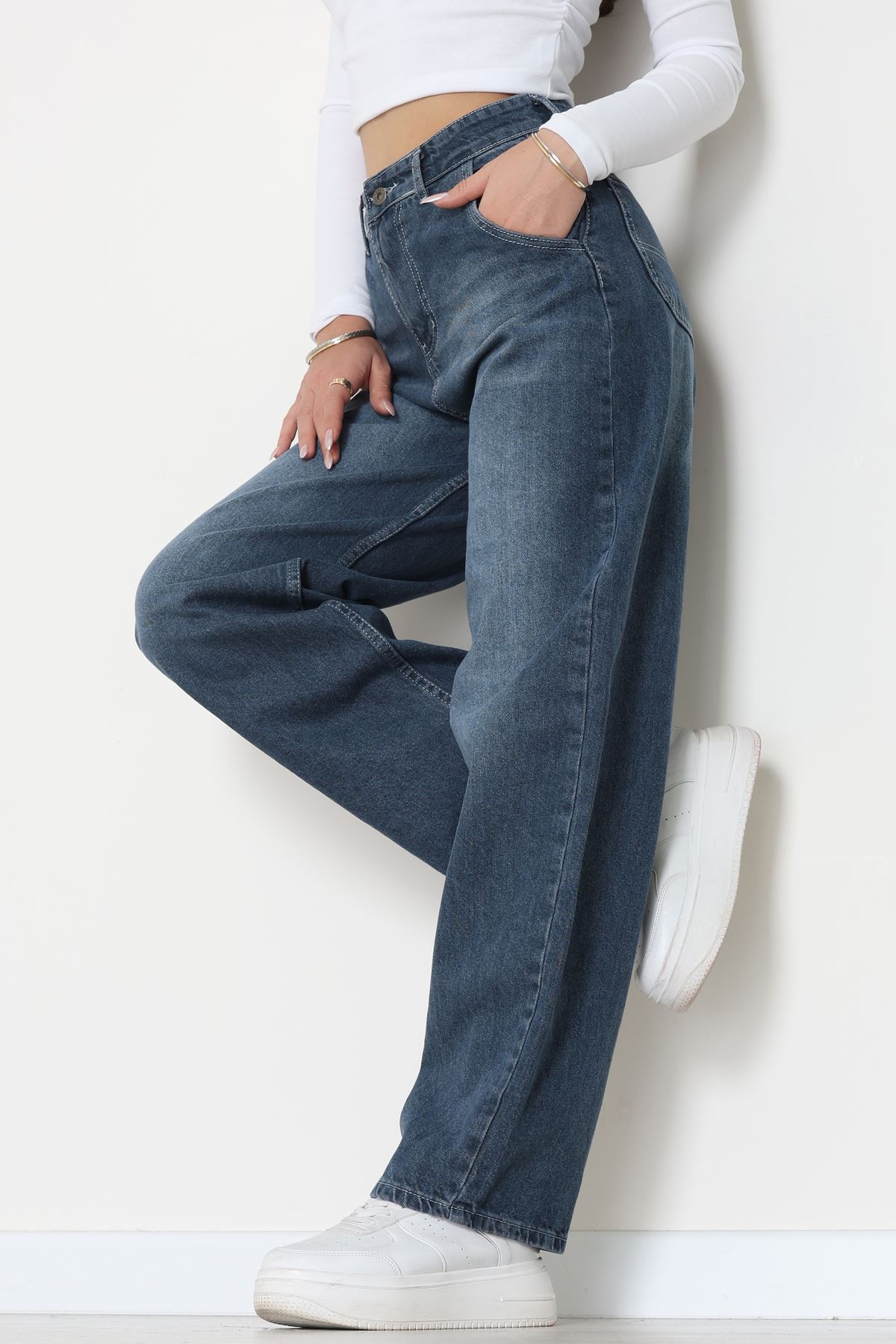 Baggy Kot Pantolon Mavi - 31586.1566.