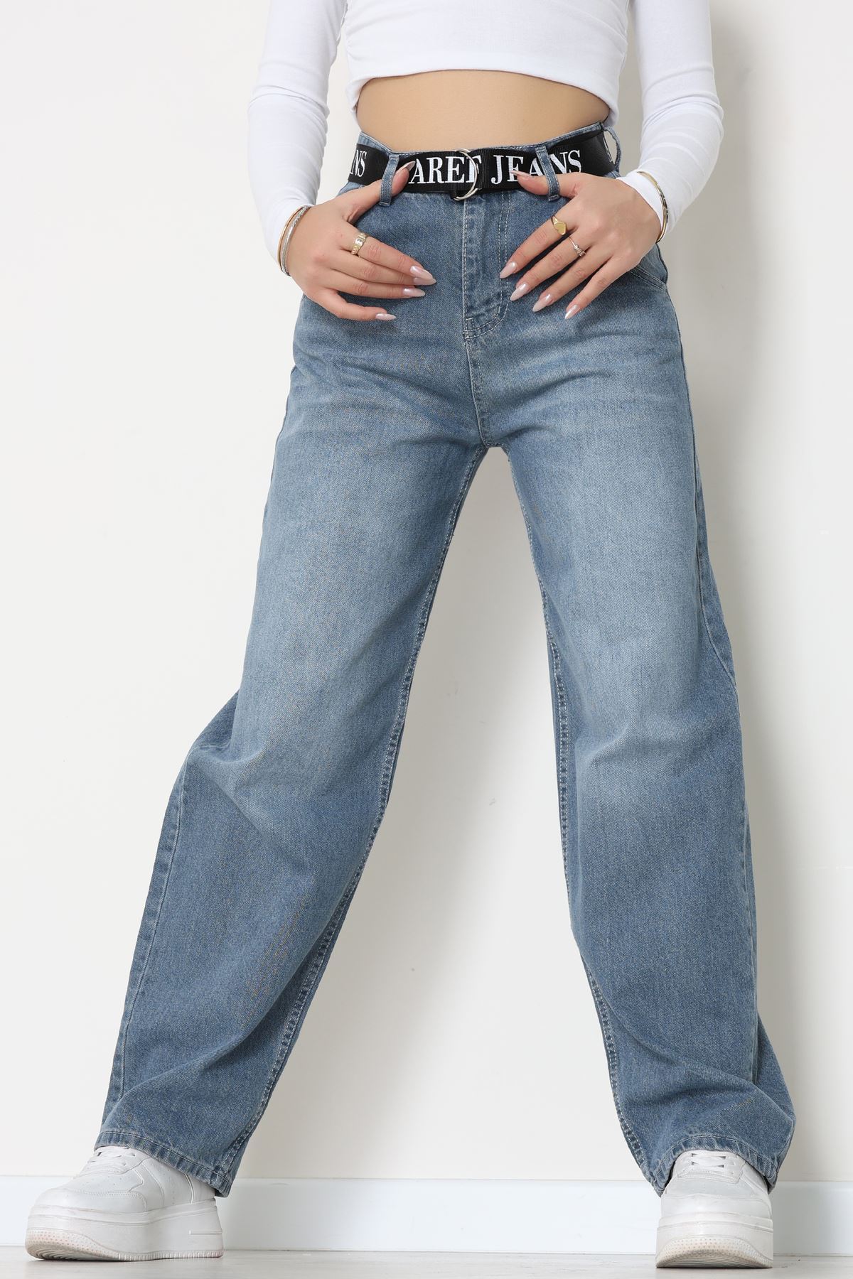 Baggy Kot Pantolon Açıkmavi - 31586.1566.