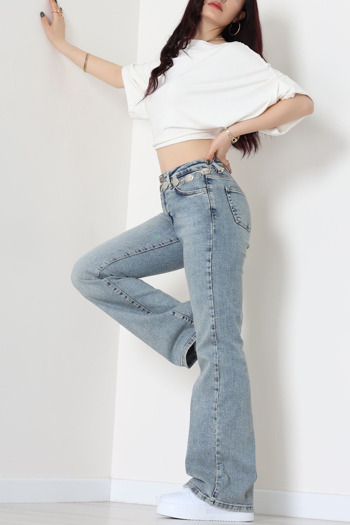 İspanyol Paça Kot Pantolon Karyıkama - 19508.1904.